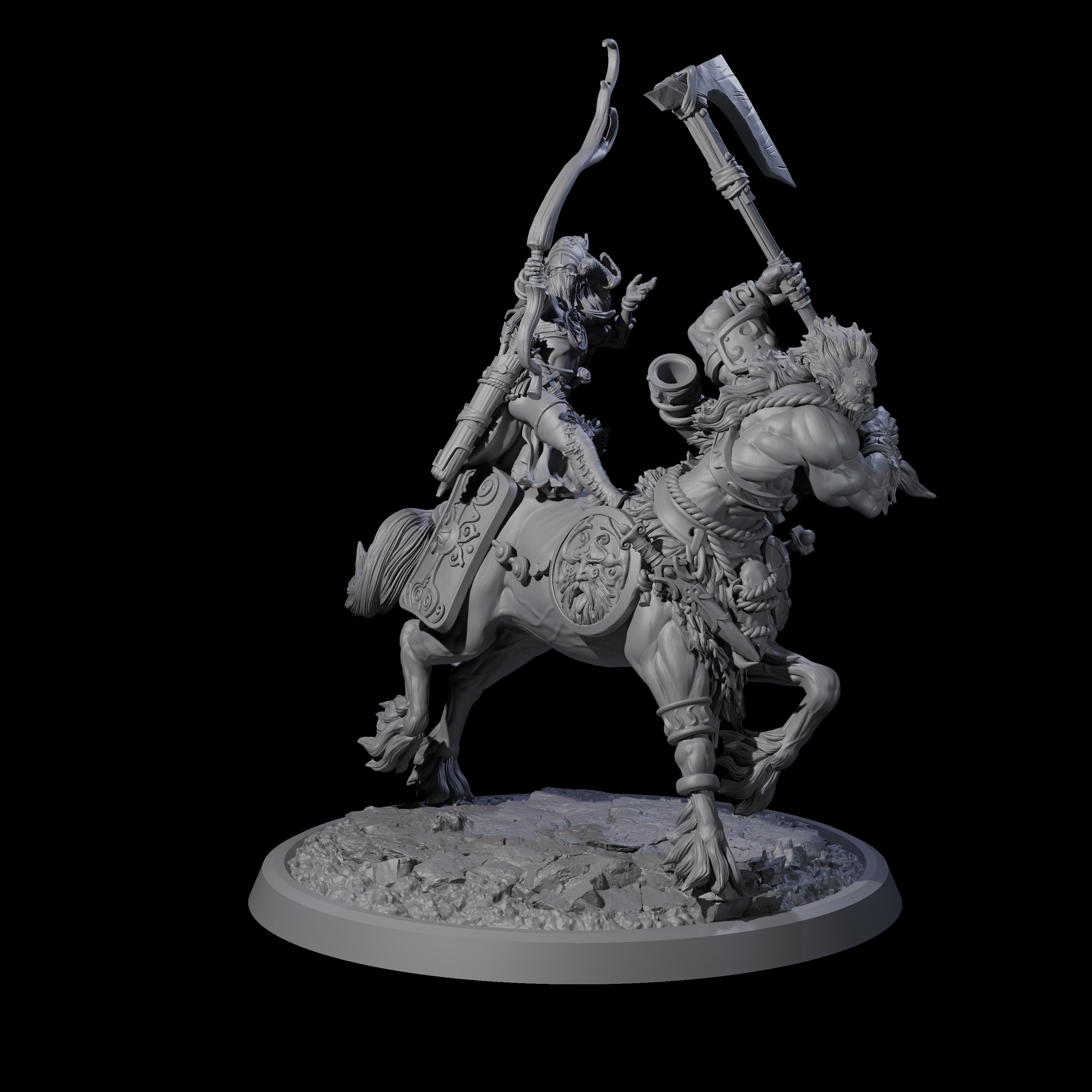 Centaur Elf Teamup D Miniature for Dungeons and Dragons, Pathfinder or other TTRPGs
