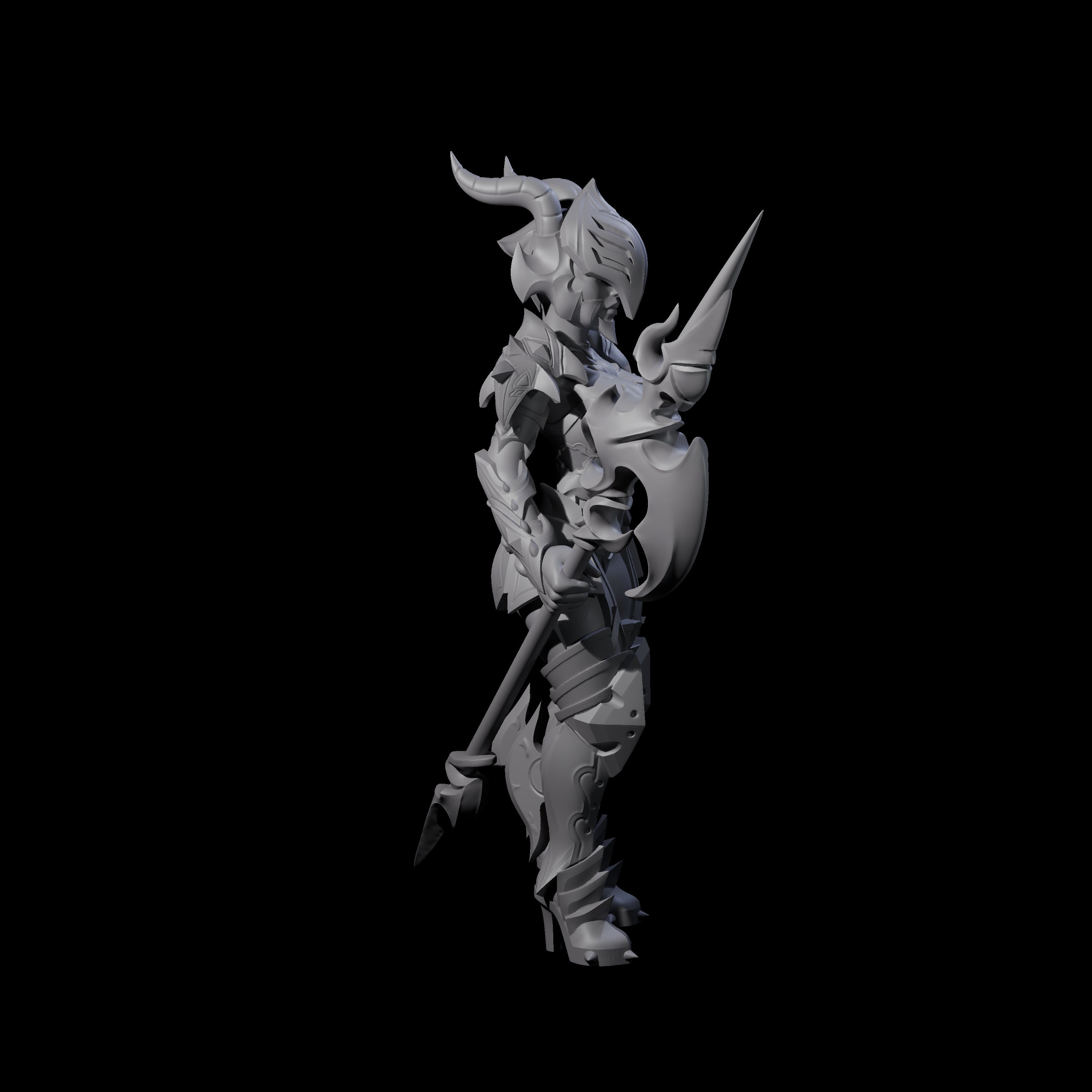 Ceremonial Dragon Guard Trooper Miniature for Dungeons and Dragons, Pathfinder or other TTRPGs