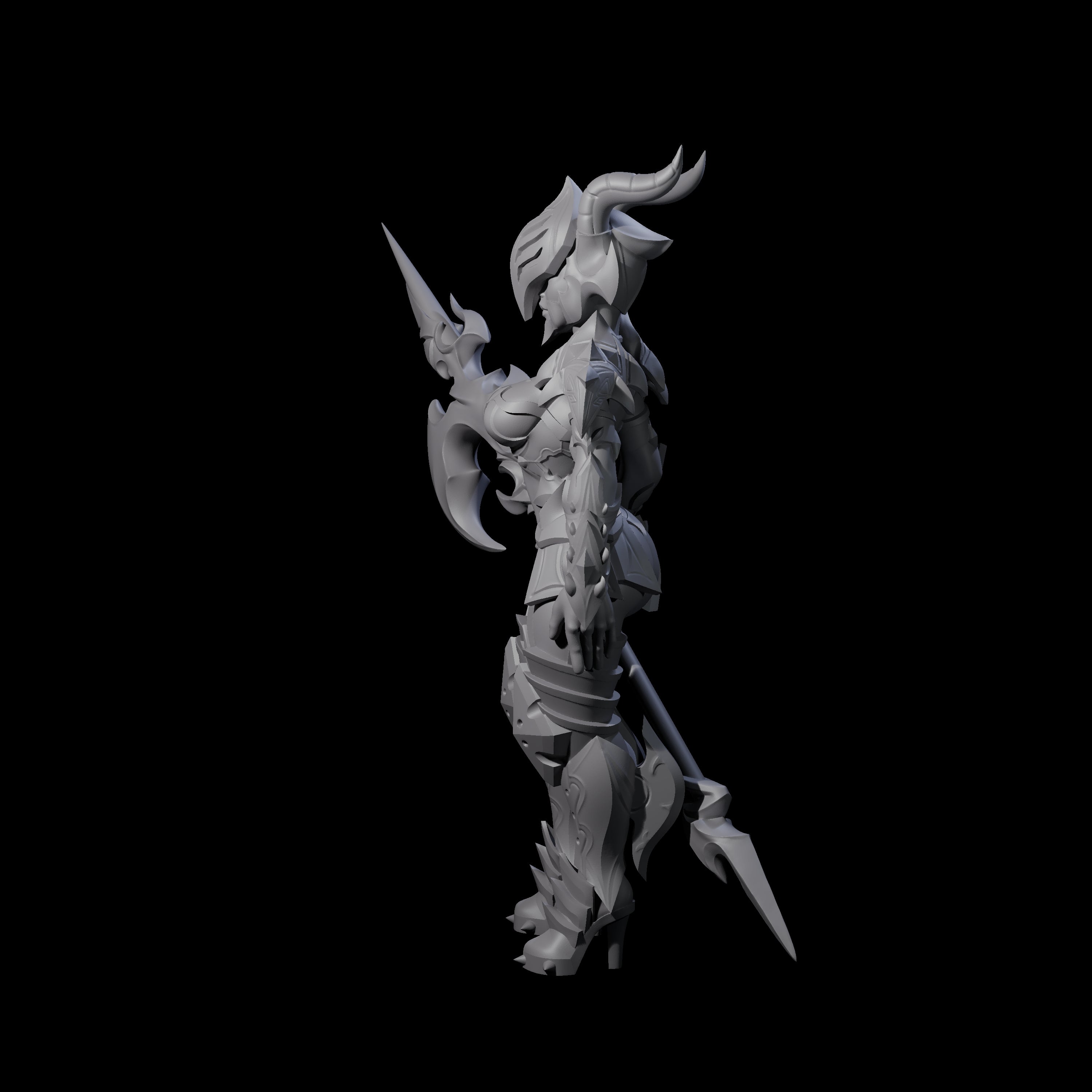 Ceremonial Dragon Guard Trooper Miniature for Dungeons and Dragons, Pathfinder or other TTRPGs