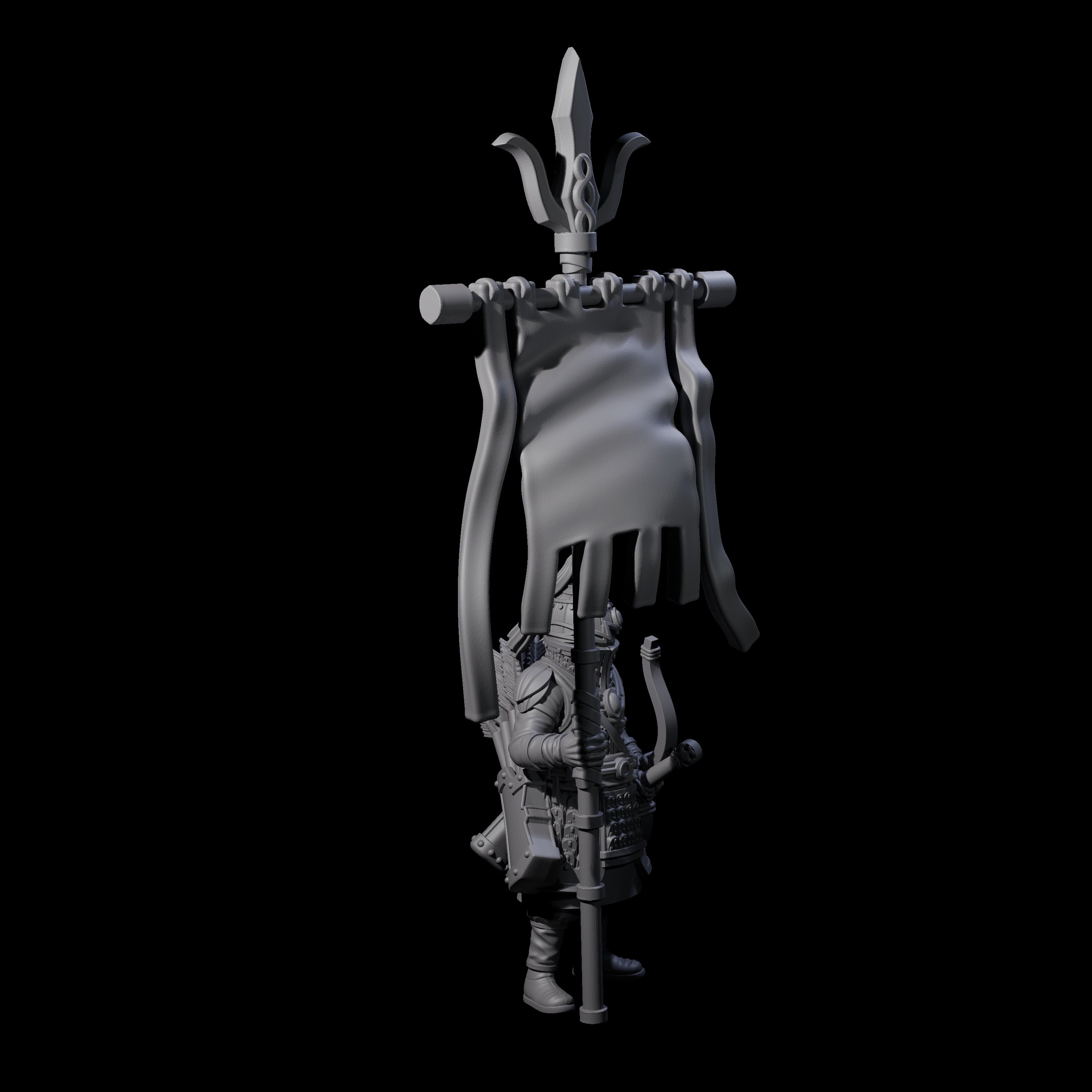 Ceremonial Human Standard Bearer Miniature for Dungeons and Dragons, Pathfinder or other TTRPGs