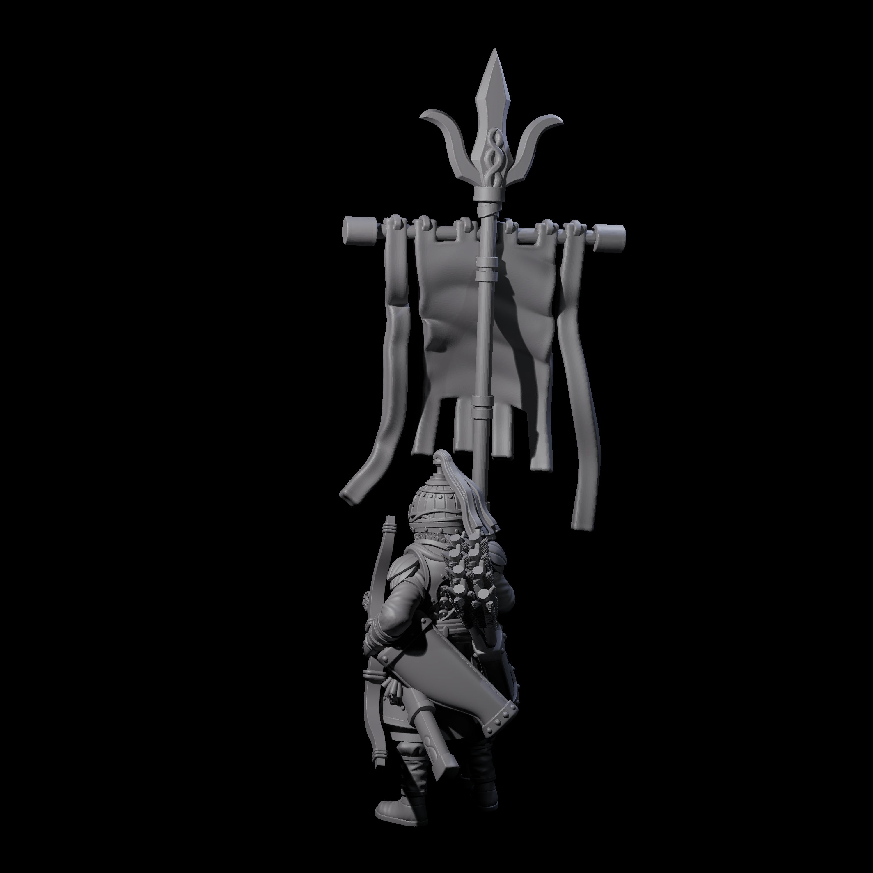 Ceremonial Human Standard Bearer Miniature for Dungeons and Dragons, Pathfinder or other TTRPGs