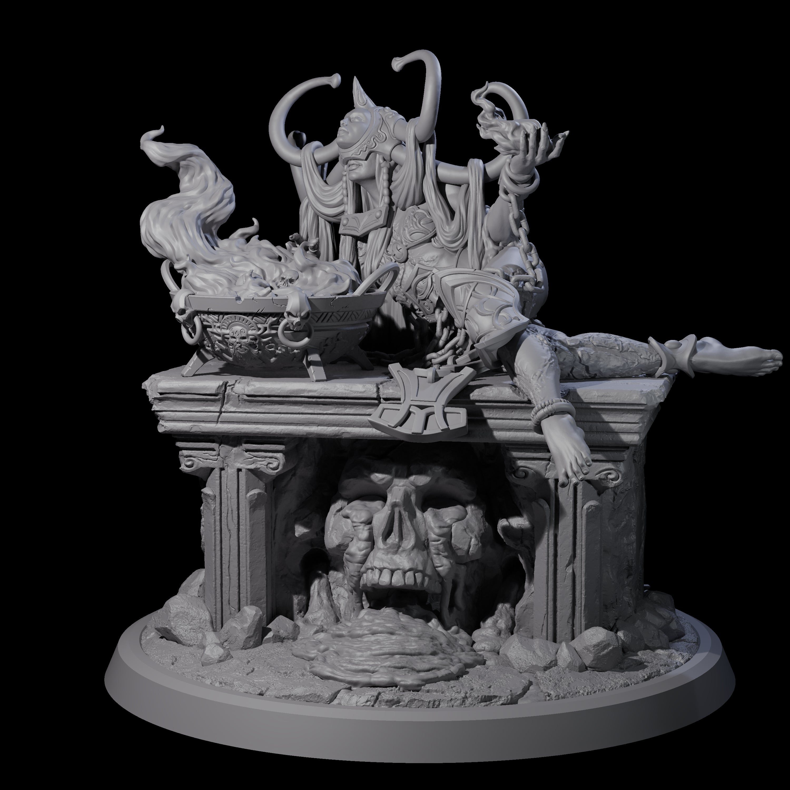 Chainbound Kyton Priestess B Miniature for Dungeons and Dragons, Pathfinder or other TTRPGs