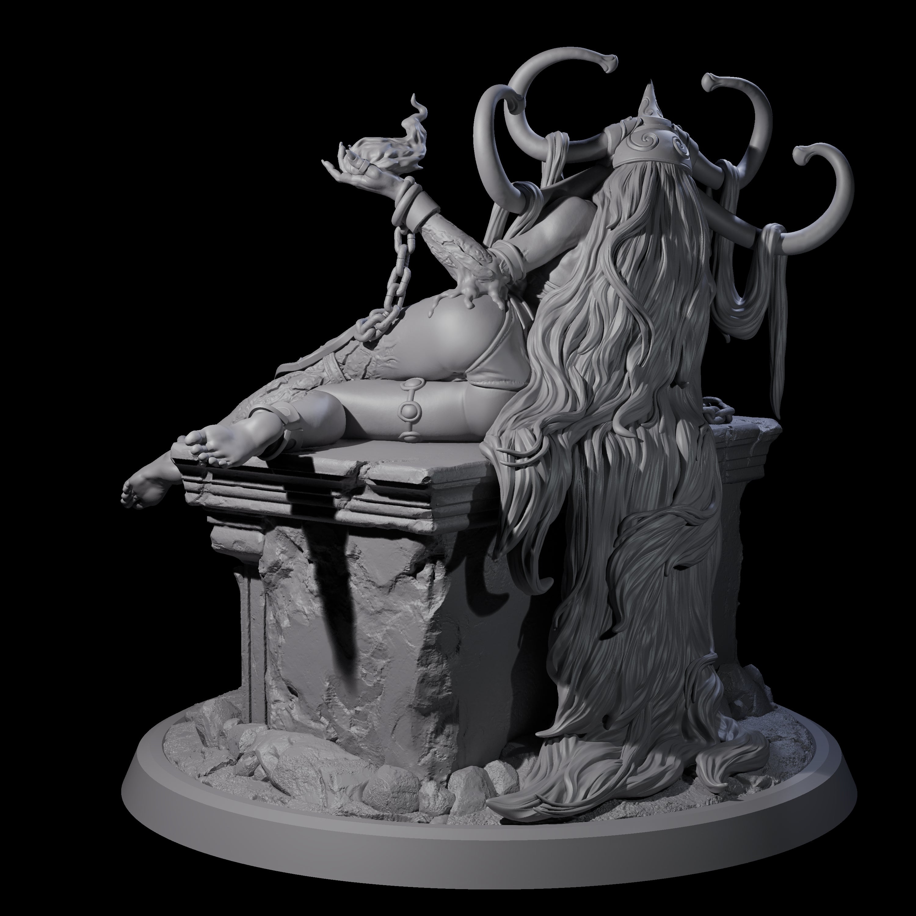 Chainbound Kyton Priestess B Miniature for Dungeons and Dragons, Pathfinder or other TTRPGs