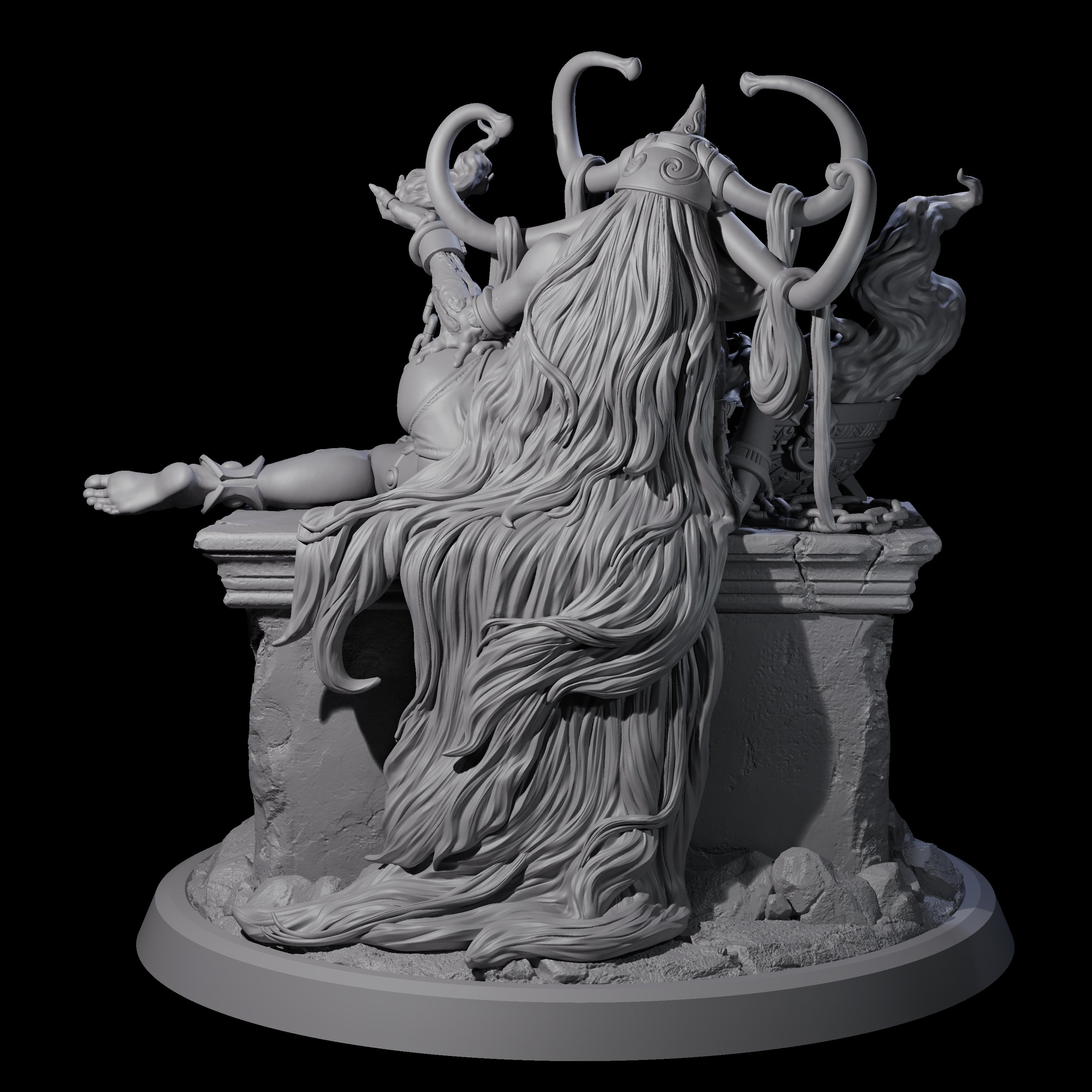 Chainbound Kyton Priestess B Miniature for Dungeons and Dragons, Pathfinder or other TTRPGs