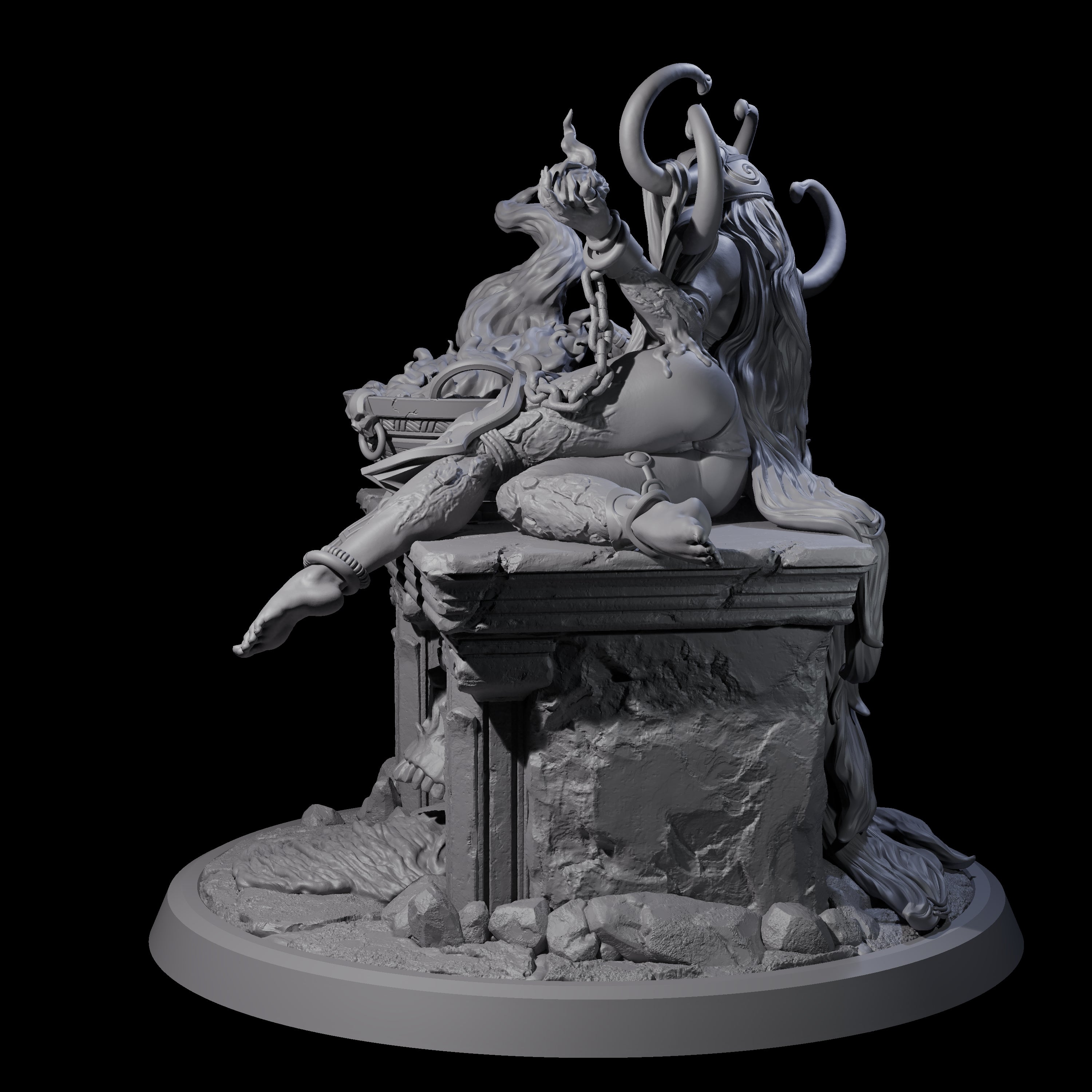 Chainbound Kyton Priestess B Miniature for Dungeons and Dragons, Pathfinder or other TTRPGs
