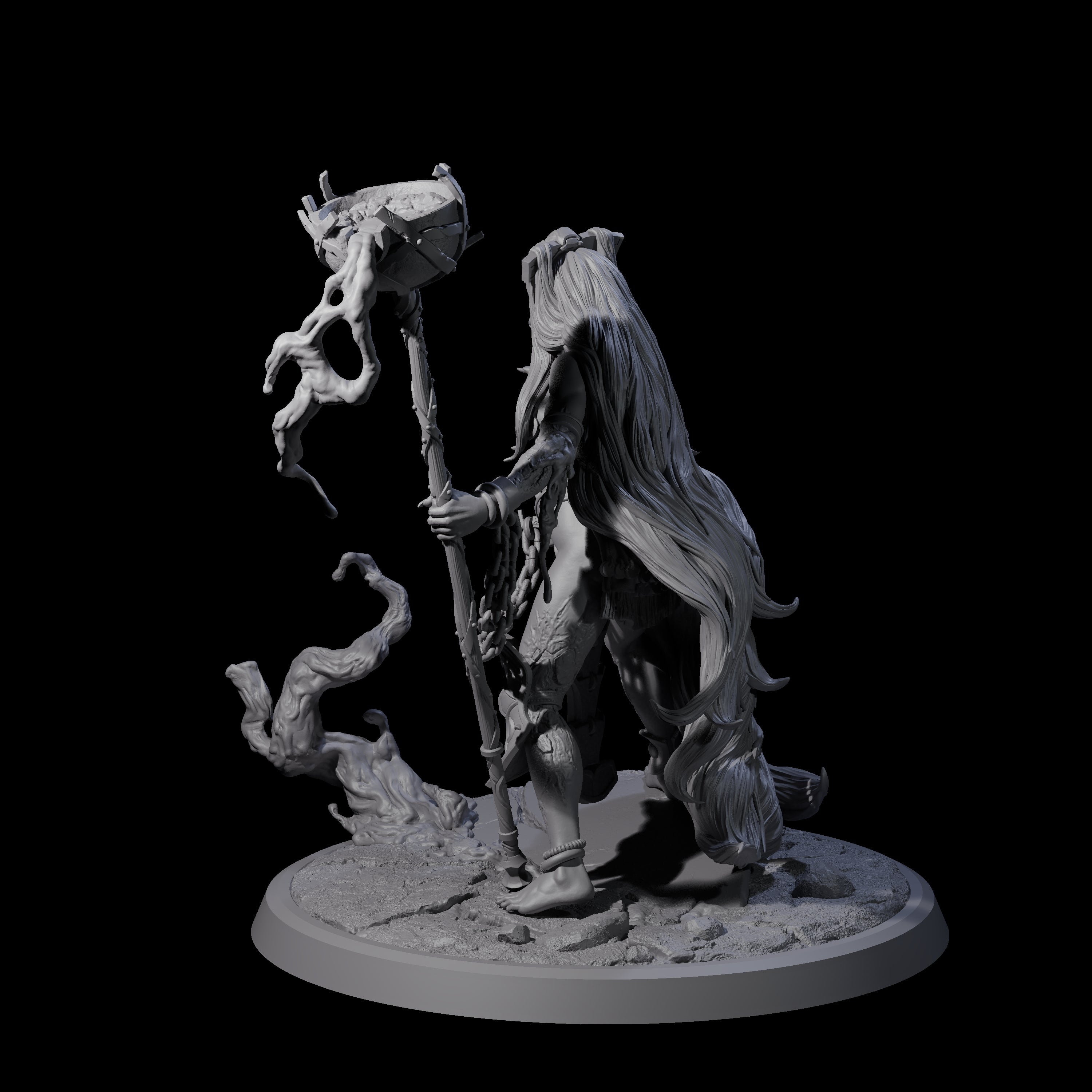 Chainbound Kyton Priestess C Miniature for Dungeons and Dragons, Pathfinder or other TTRPGs