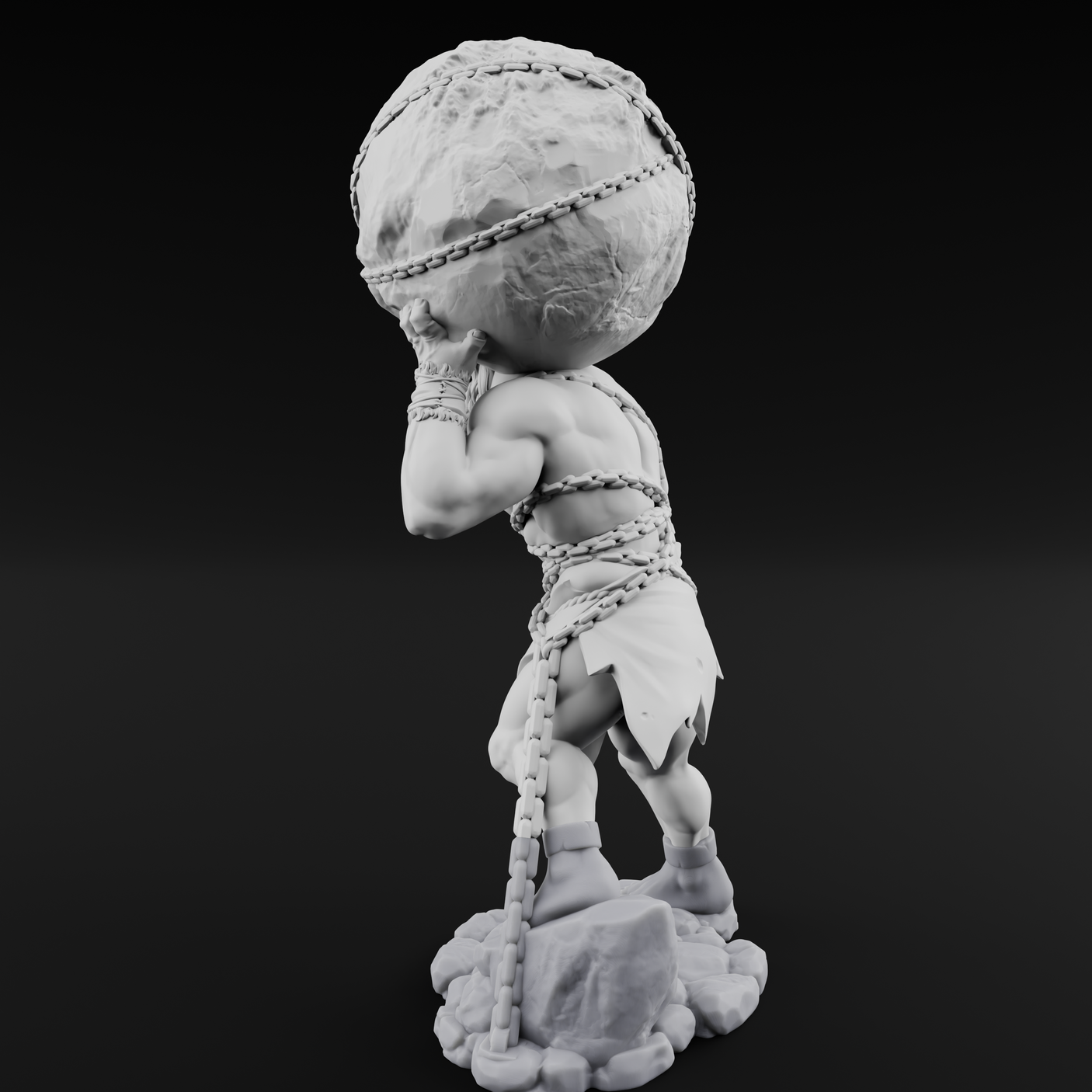 Chained Titan Prisoner Miniature for Dungeons and Dragons, Pathfinder or other TTRPGs