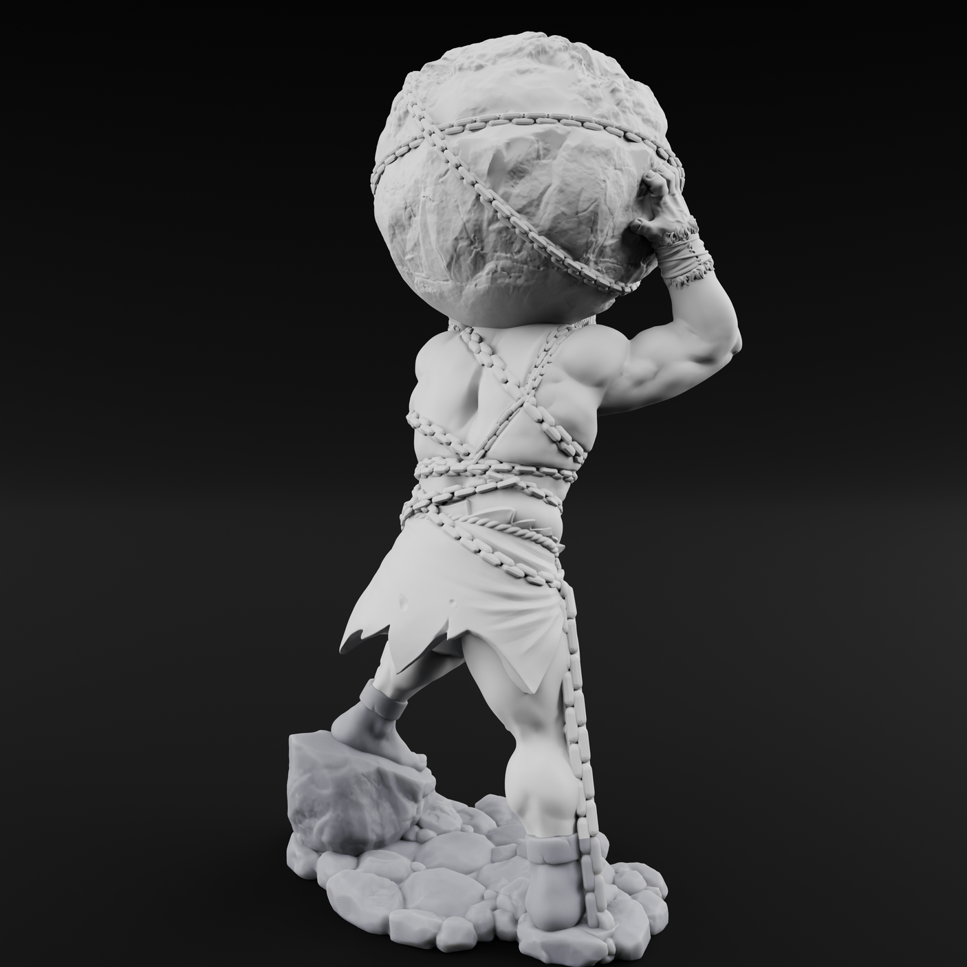 Chained Titan Prisoner Miniature for Dungeons and Dragons, Pathfinder or other TTRPGs