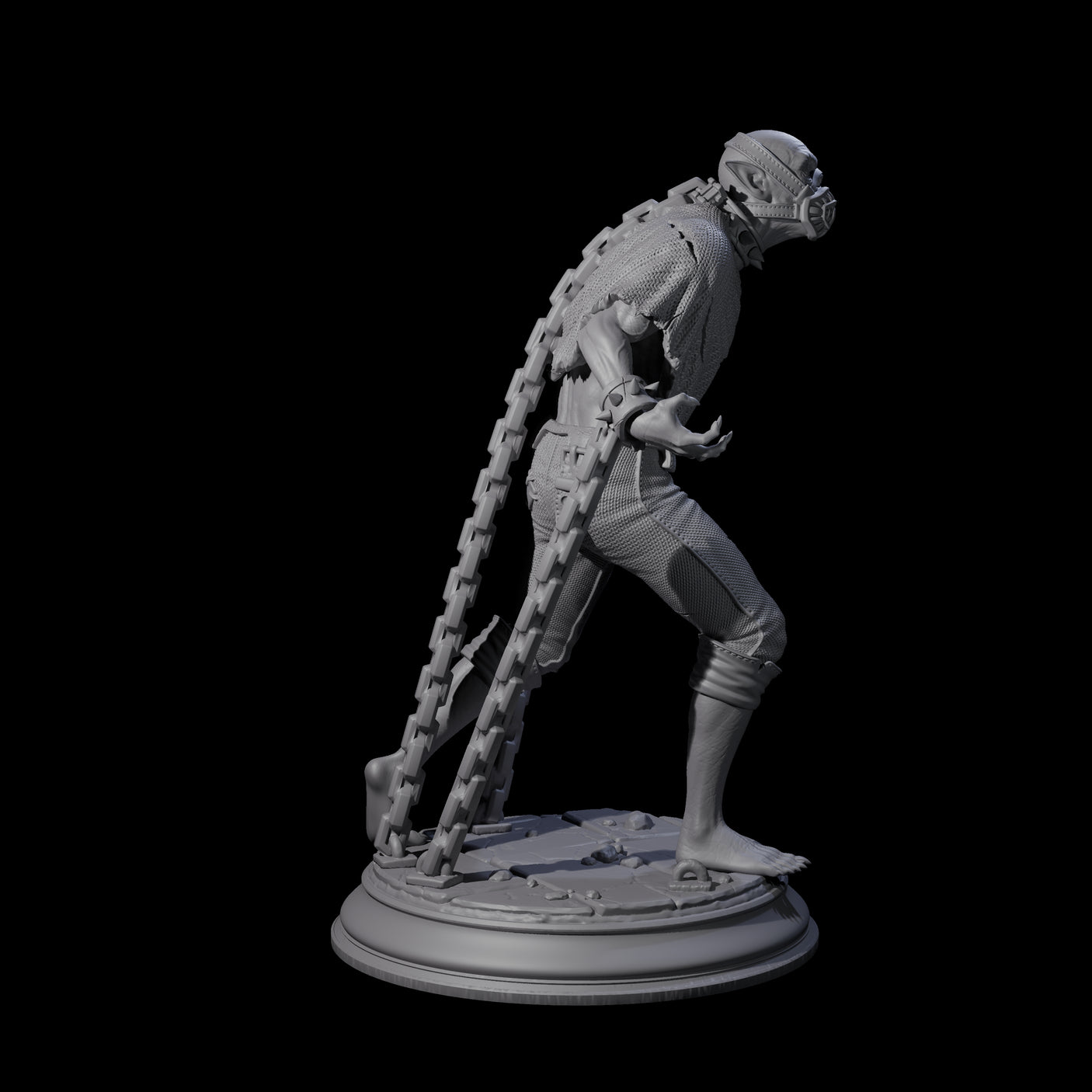 Chained Vampire Thrall A Miniature for Dungeons and Dragons, Pathfinder or other TTRPGs