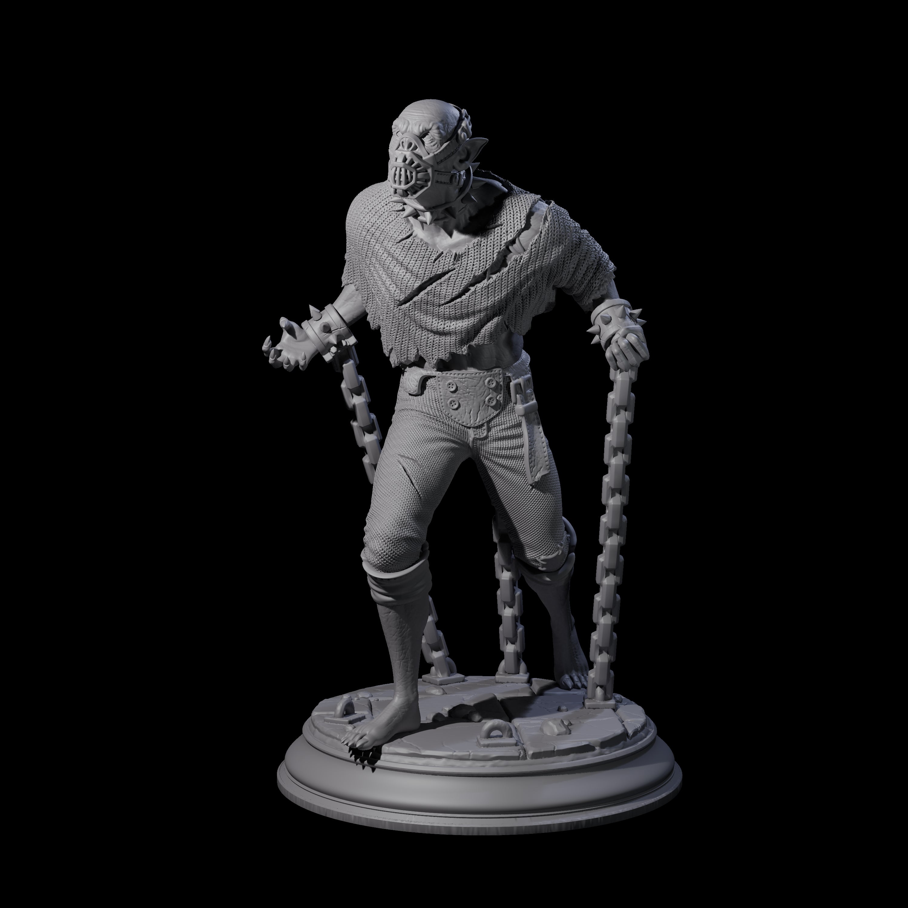 Chained Vampire Thrall A Miniature for Dungeons and Dragons, Pathfinder or other TTRPGs