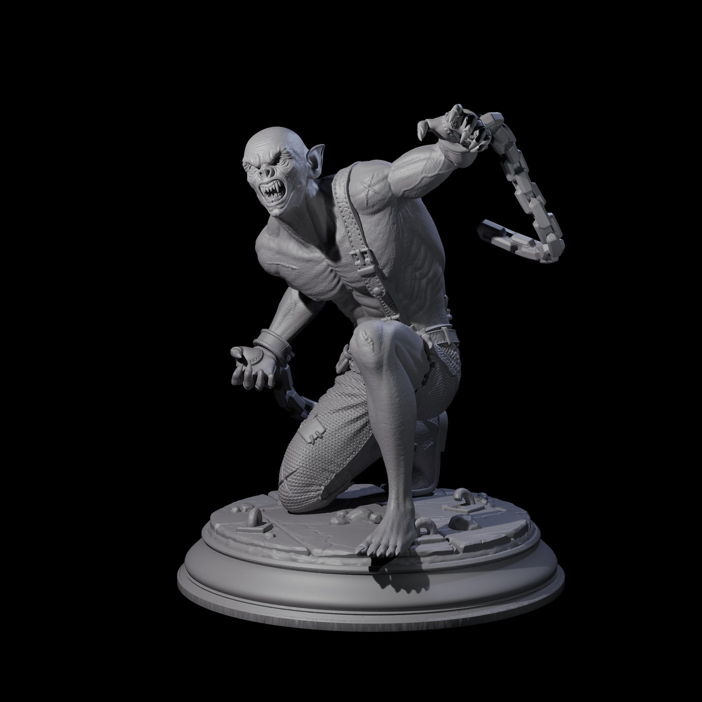 Chained Vampire Thrall B Miniature for Dungeons and Dragons, Pathfinder or other TTRPGs