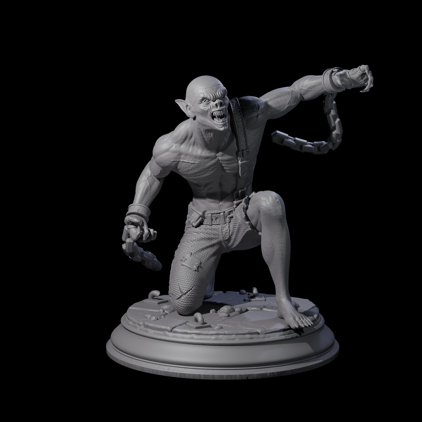 Chained Vampire Thrall B Miniature for Dungeons and Dragons, Pathfinder or other TTRPGs