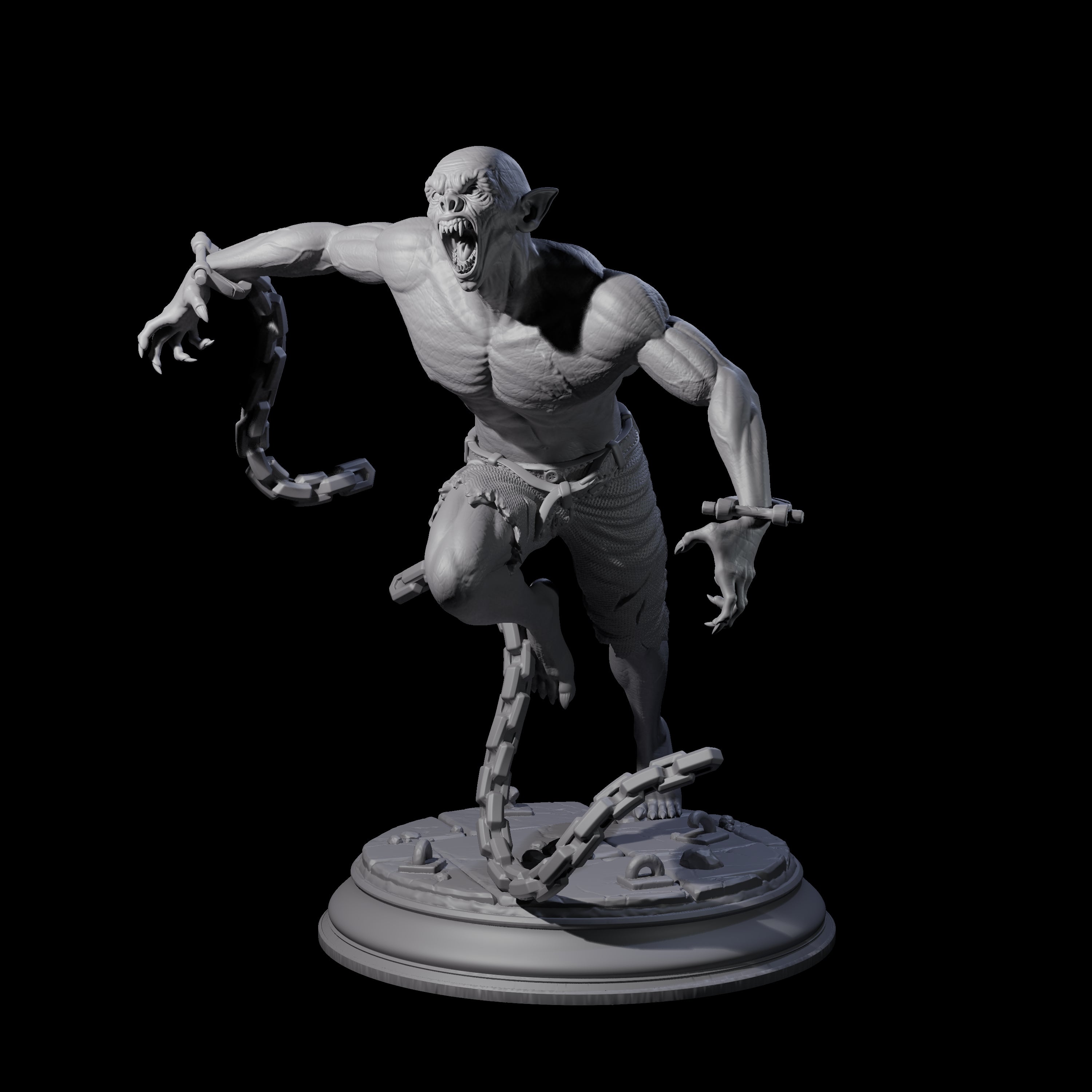 Chained Vampire Thrall C Miniature for Dungeons and Dragons, Pathfinder or other TTRPGs