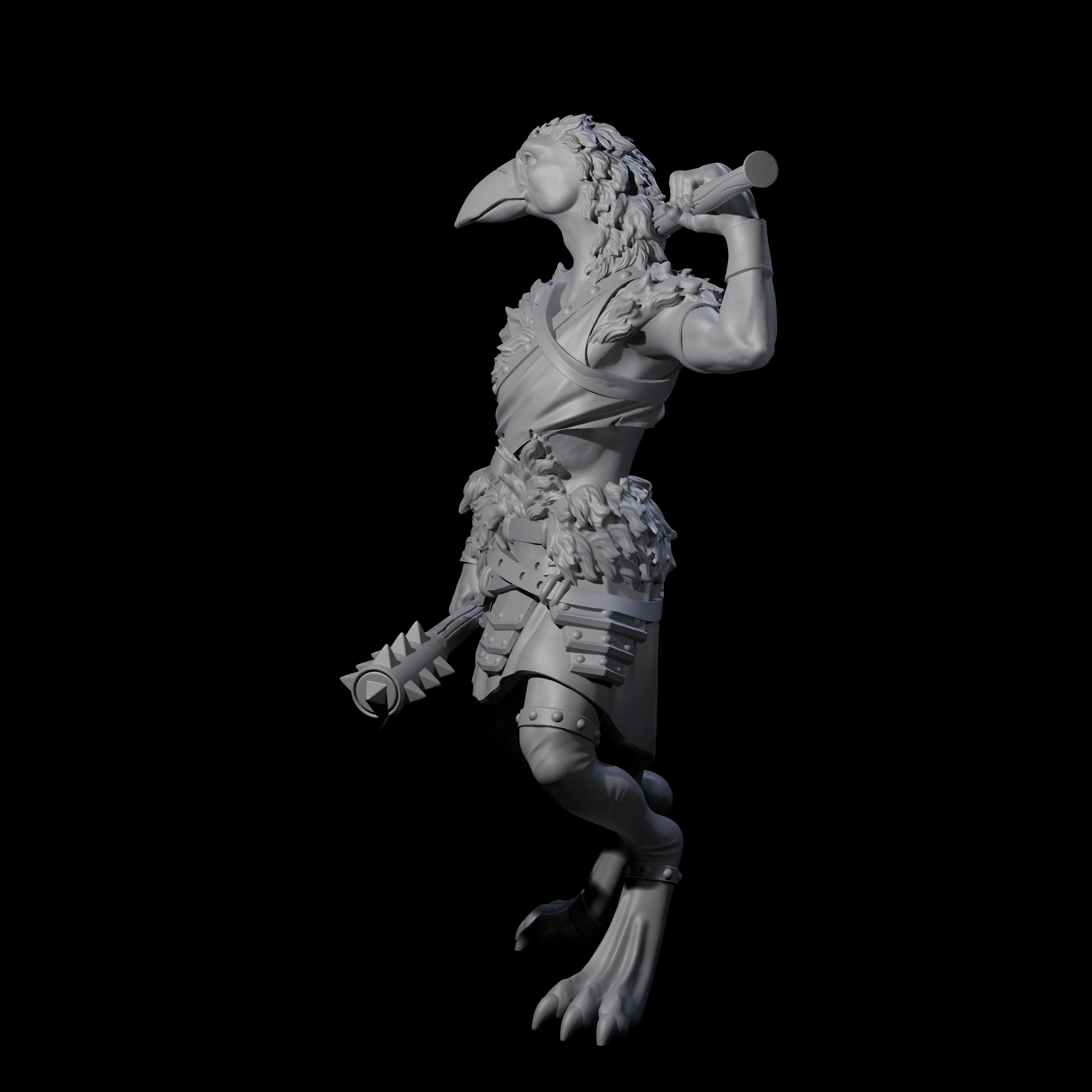 Challenging Kenku Barbarian Miniature for Dungeons and Dragons, Pathfinder or other TTRPGs
