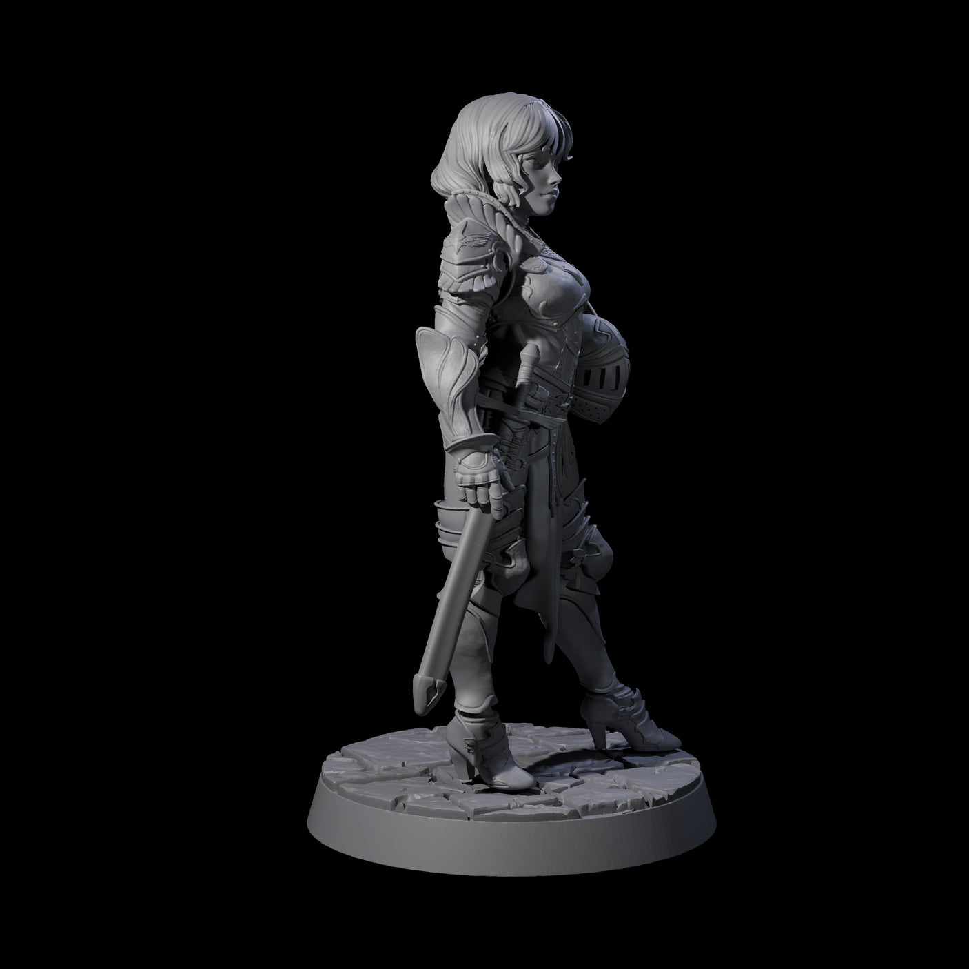 Champion of the Guard Miniature for Dungeons and Dragons, Pathfinder or other TTRPGs