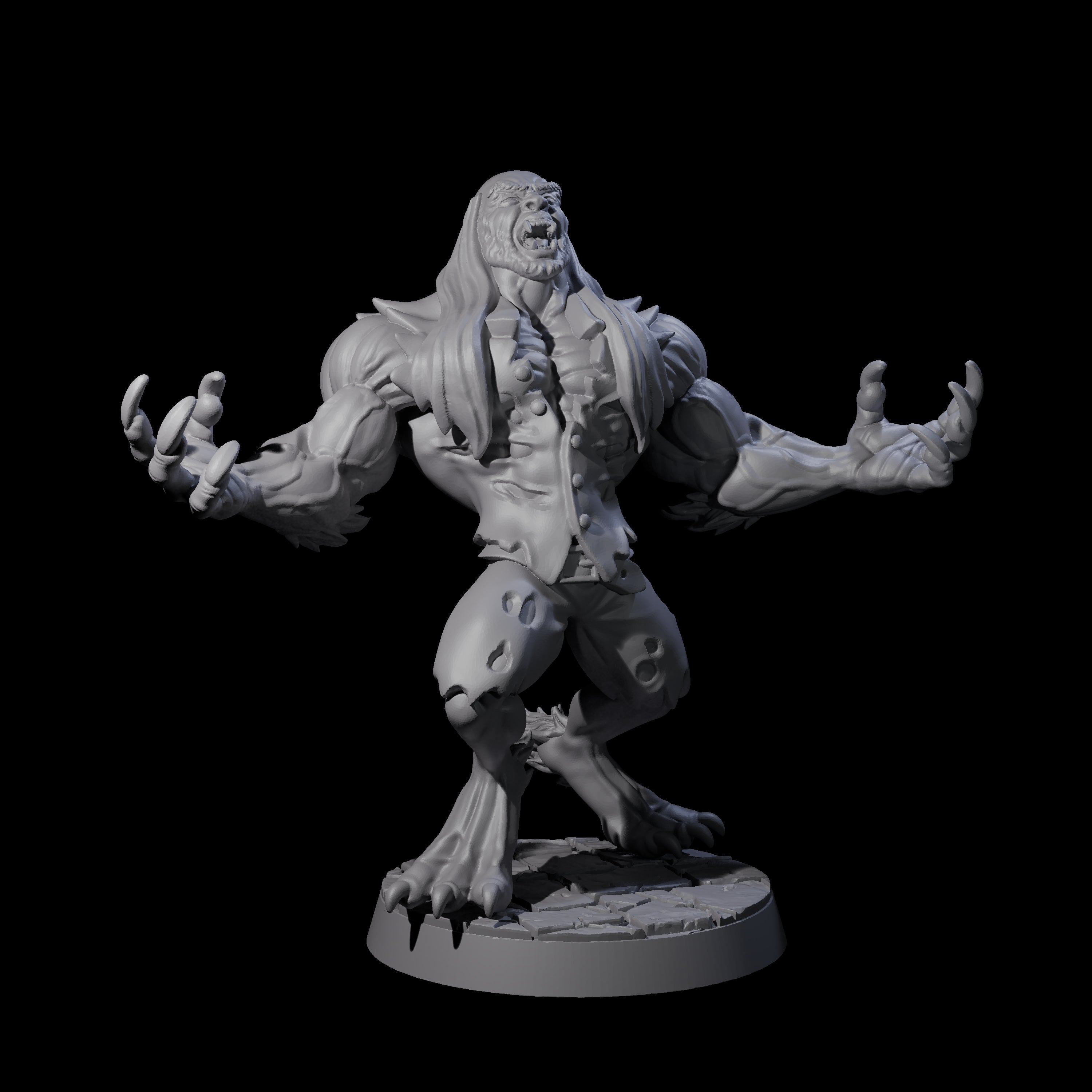 Changing Werewolf Miniature for Dungeons and Dragons, Pathfinder or other TTRPGs