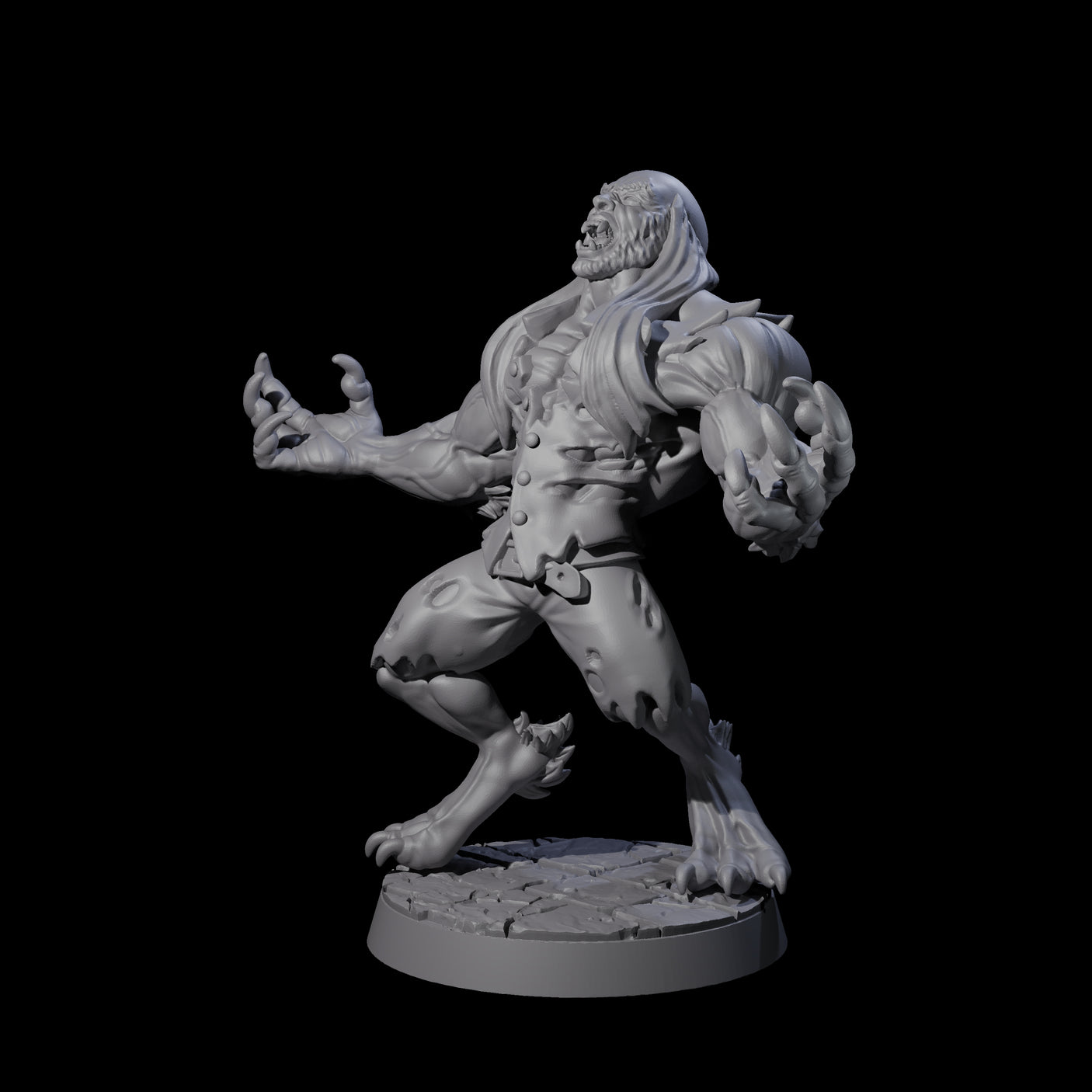 Changing Werewolf Miniature for Dungeons and Dragons, Pathfinder or other TTRPGs