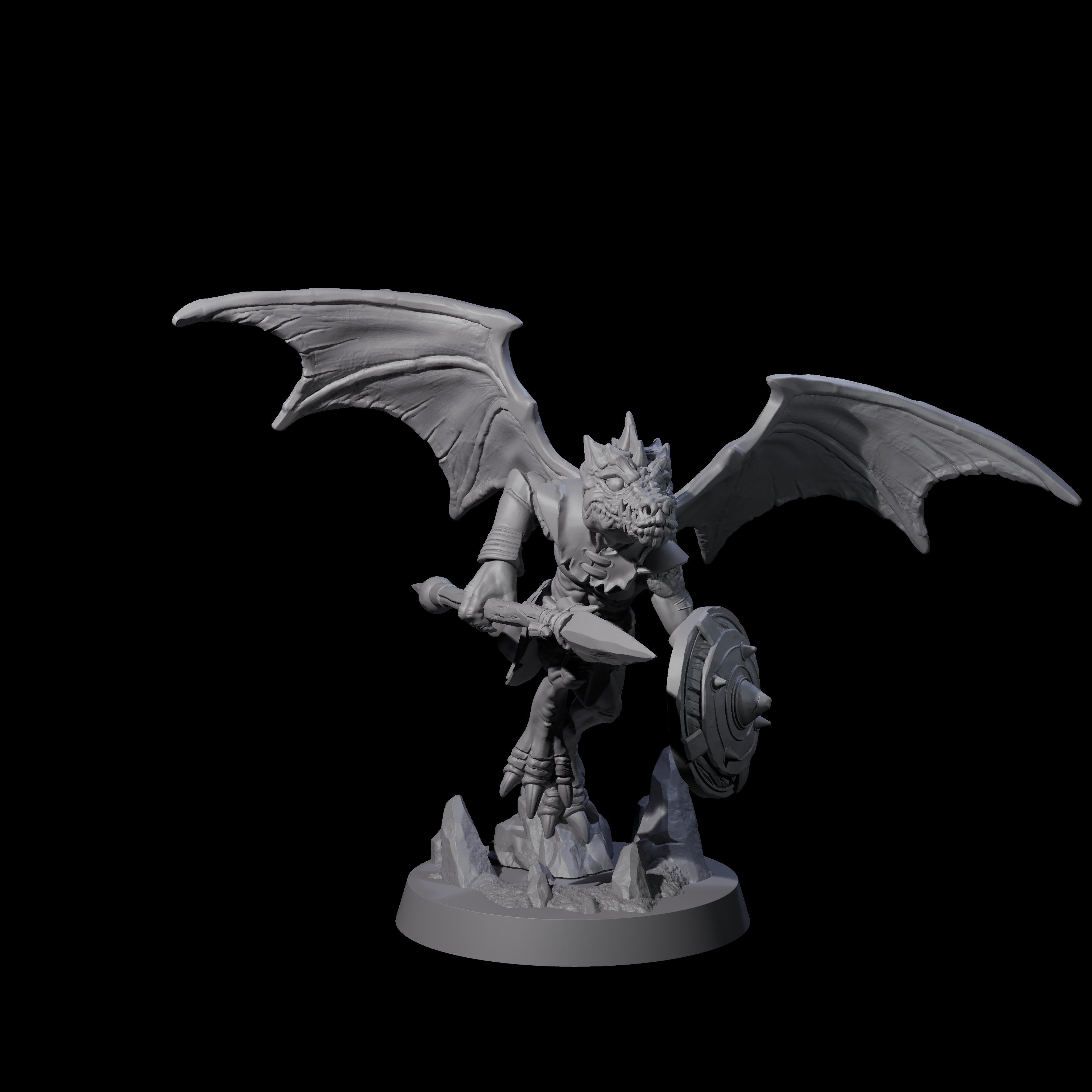 Charged Winged Kobold A Miniature for Dungeons and Dragons, Pathfinder or other TTRPGs