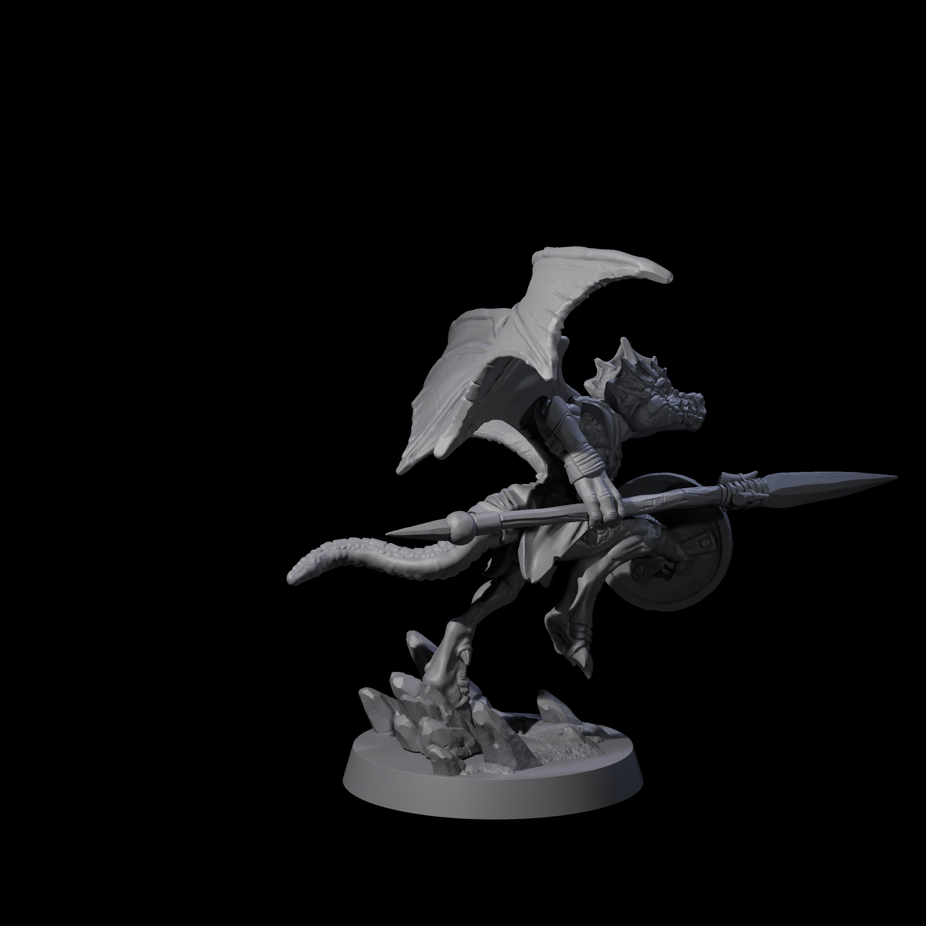 Charged Winged Kobold A Miniature for Dungeons and Dragons, Pathfinder or other TTRPGs