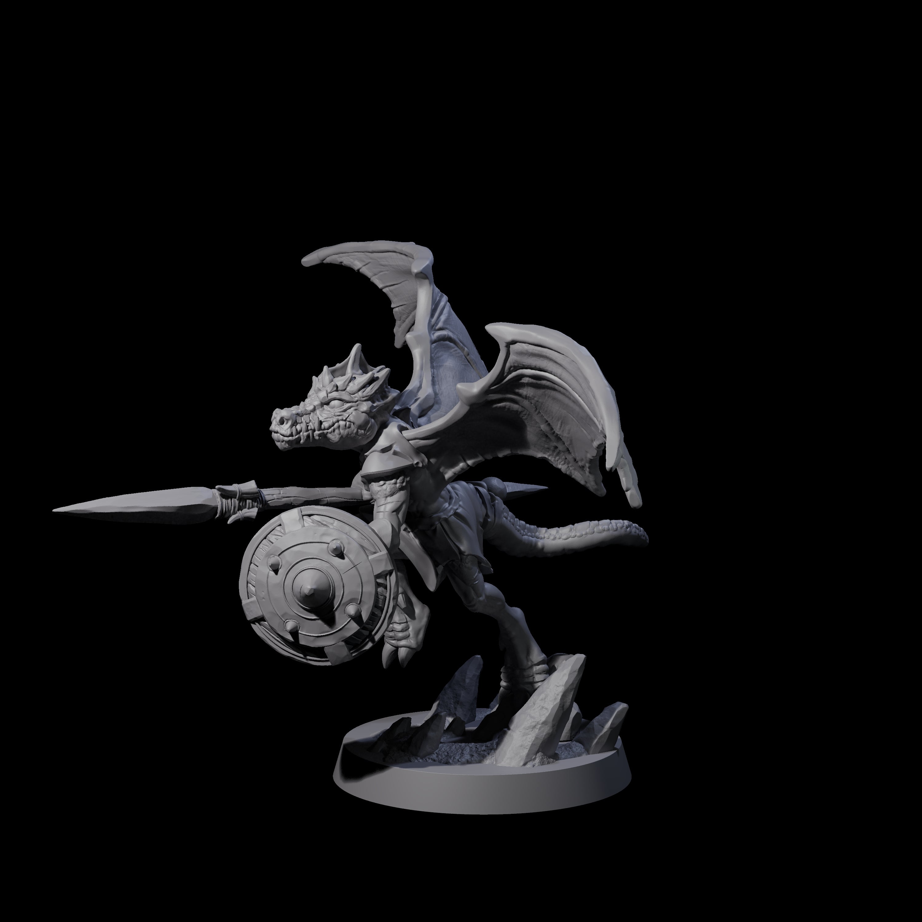 Charged Winged Kobold A Miniature for Dungeons and Dragons, Pathfinder or other TTRPGs