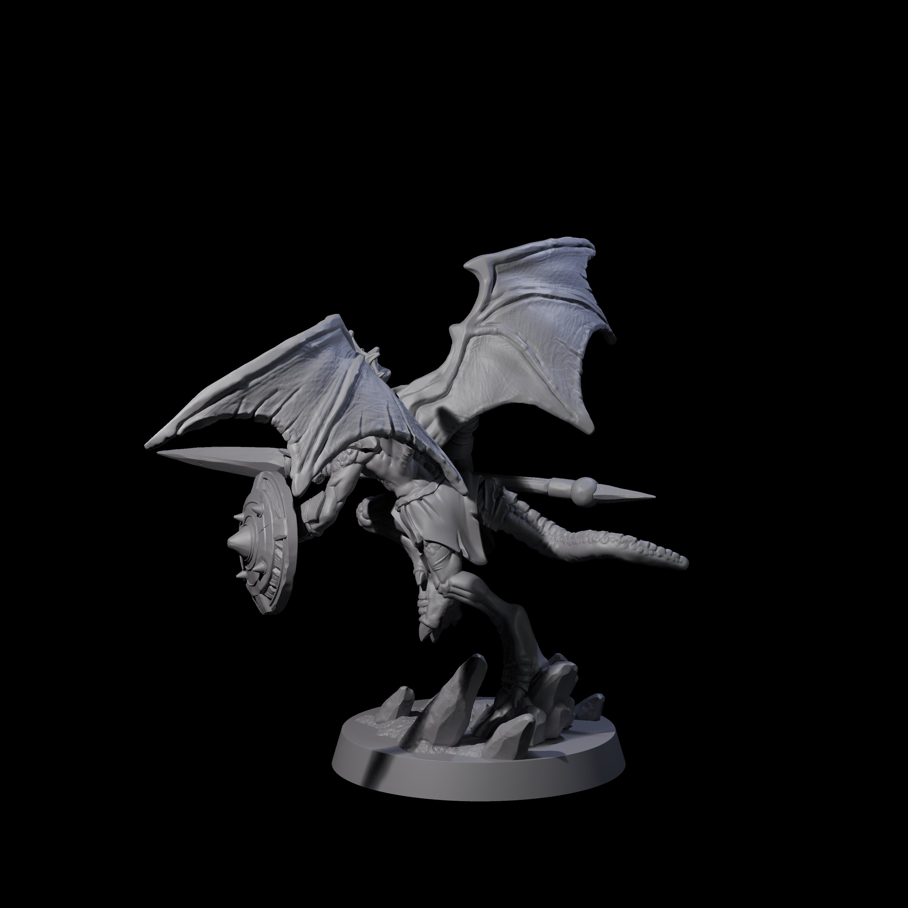 Charged Winged Kobold A Miniature for Dungeons and Dragons, Pathfinder or other TTRPGs
