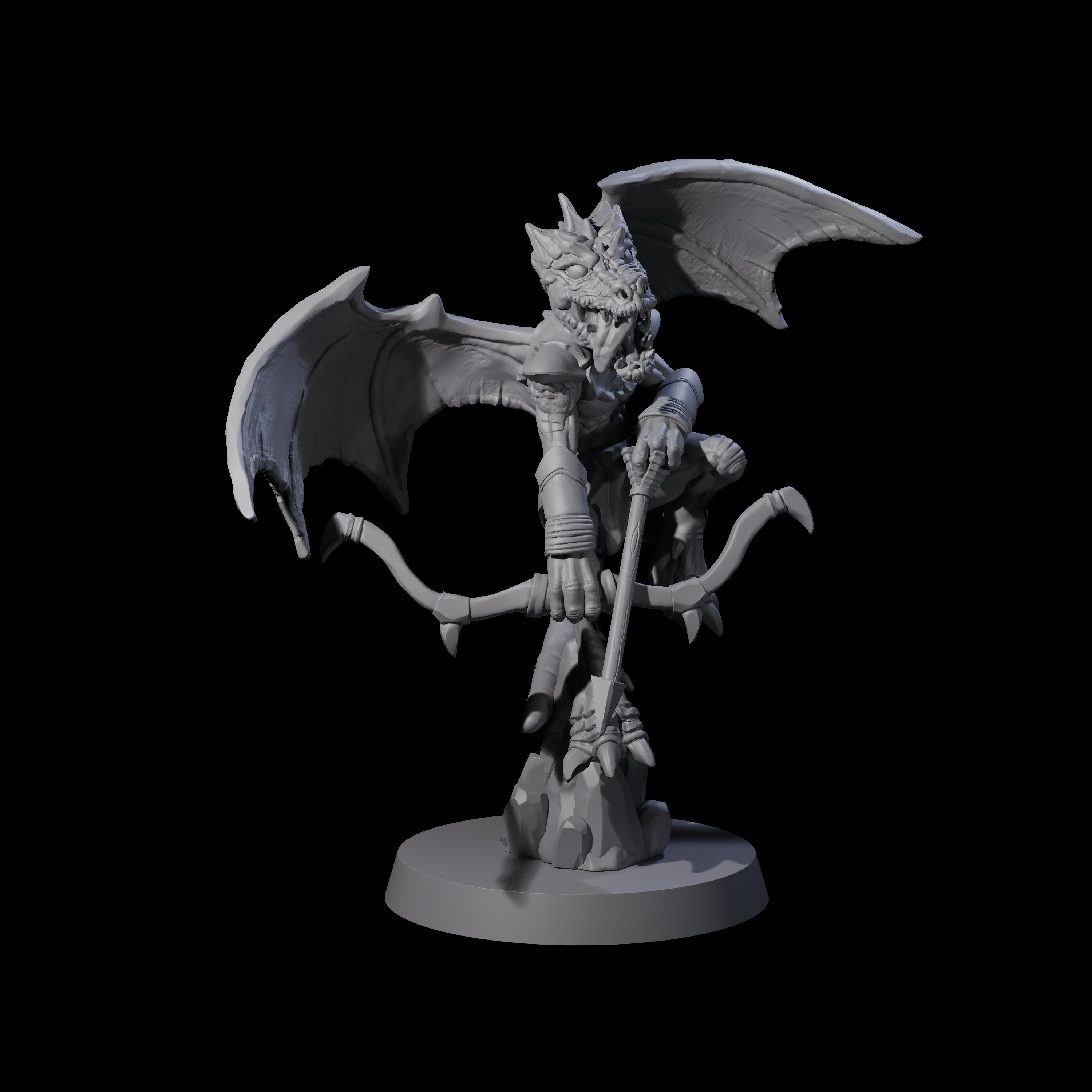 Charged Winged Kobold B Miniature for Dungeons and Dragons, Pathfinder or other TTRPGs