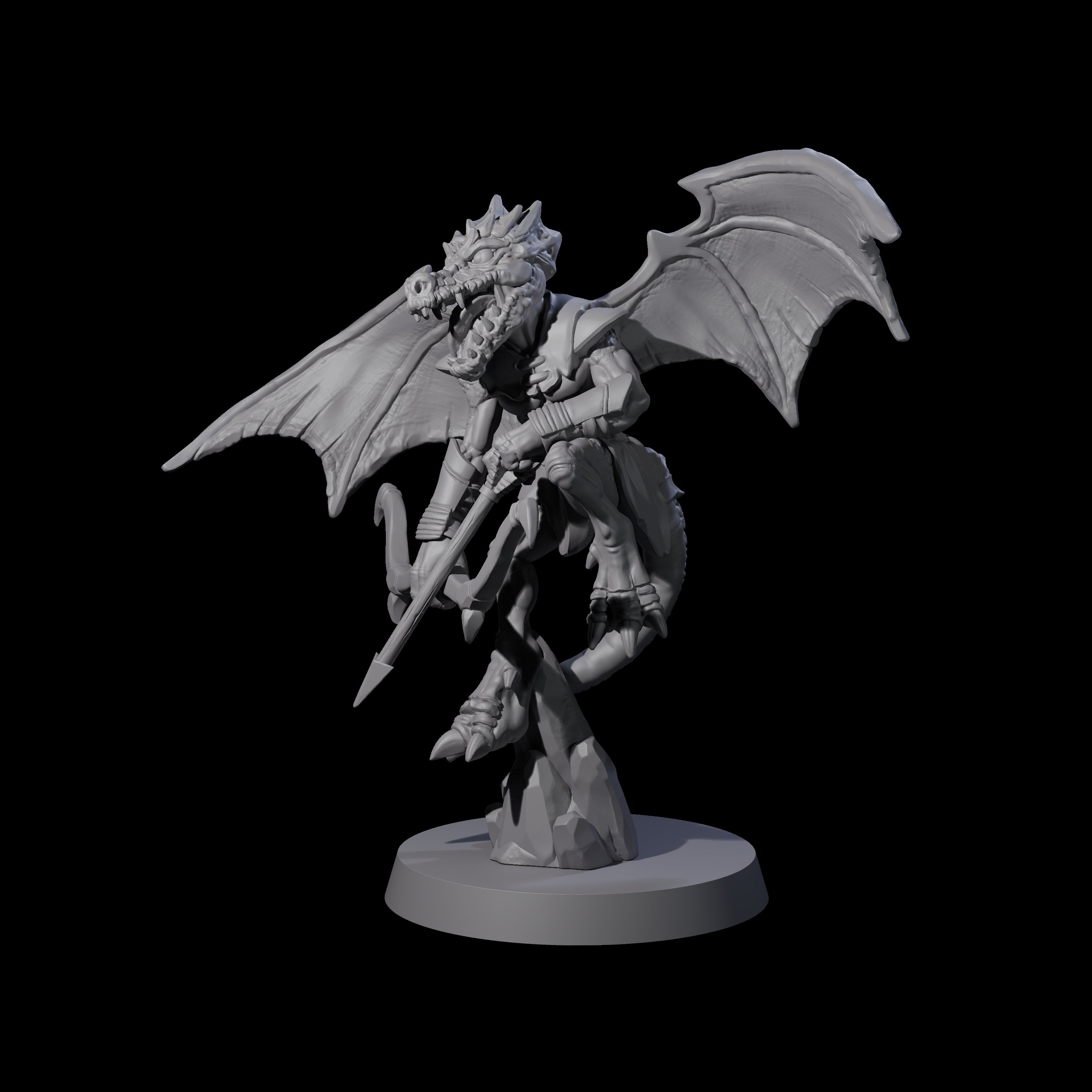 Charged Winged Kobold B Miniature for Dungeons and Dragons, Pathfinder or other TTRPGs