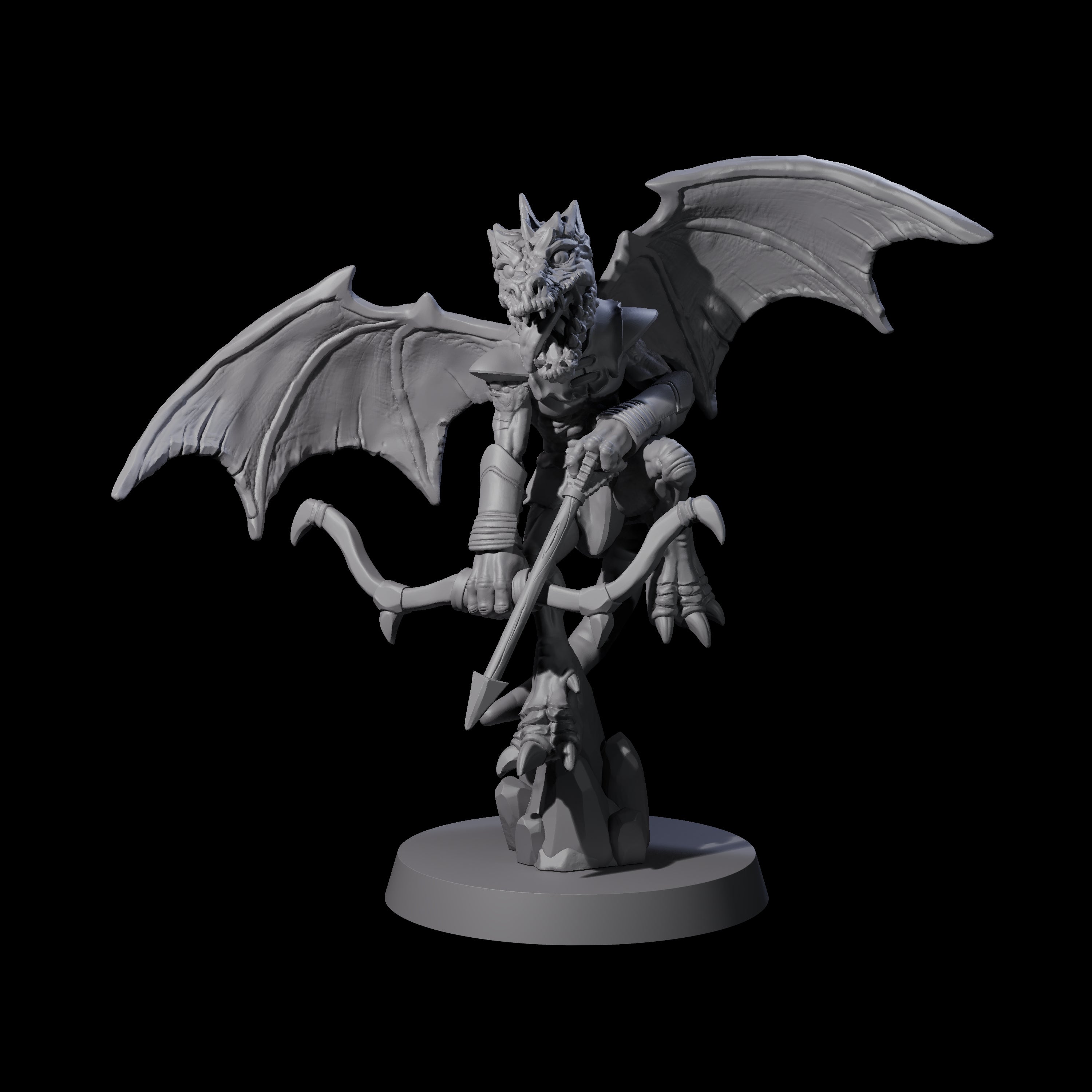 Charged Winged Kobold B Miniature for Dungeons and Dragons, Pathfinder or other TTRPGs