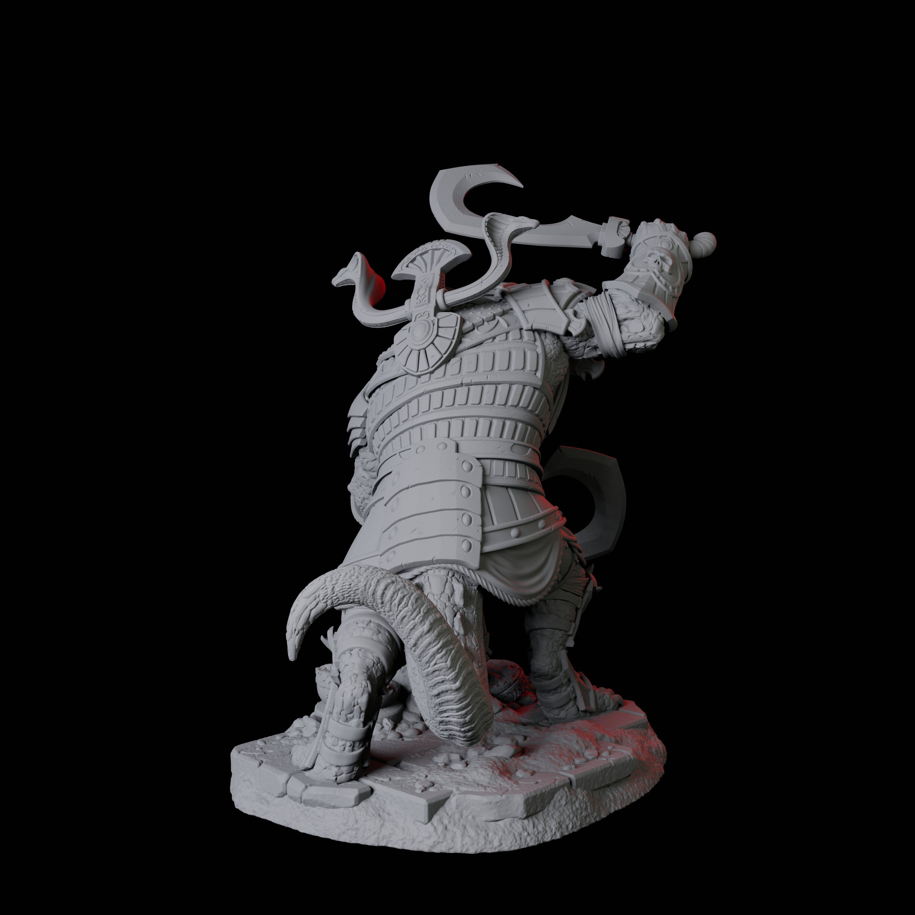 Charging Crocodile Lizardfolk Soldier A Miniature for Dungeons and Dragons, Pathfinder or other TTRPGs