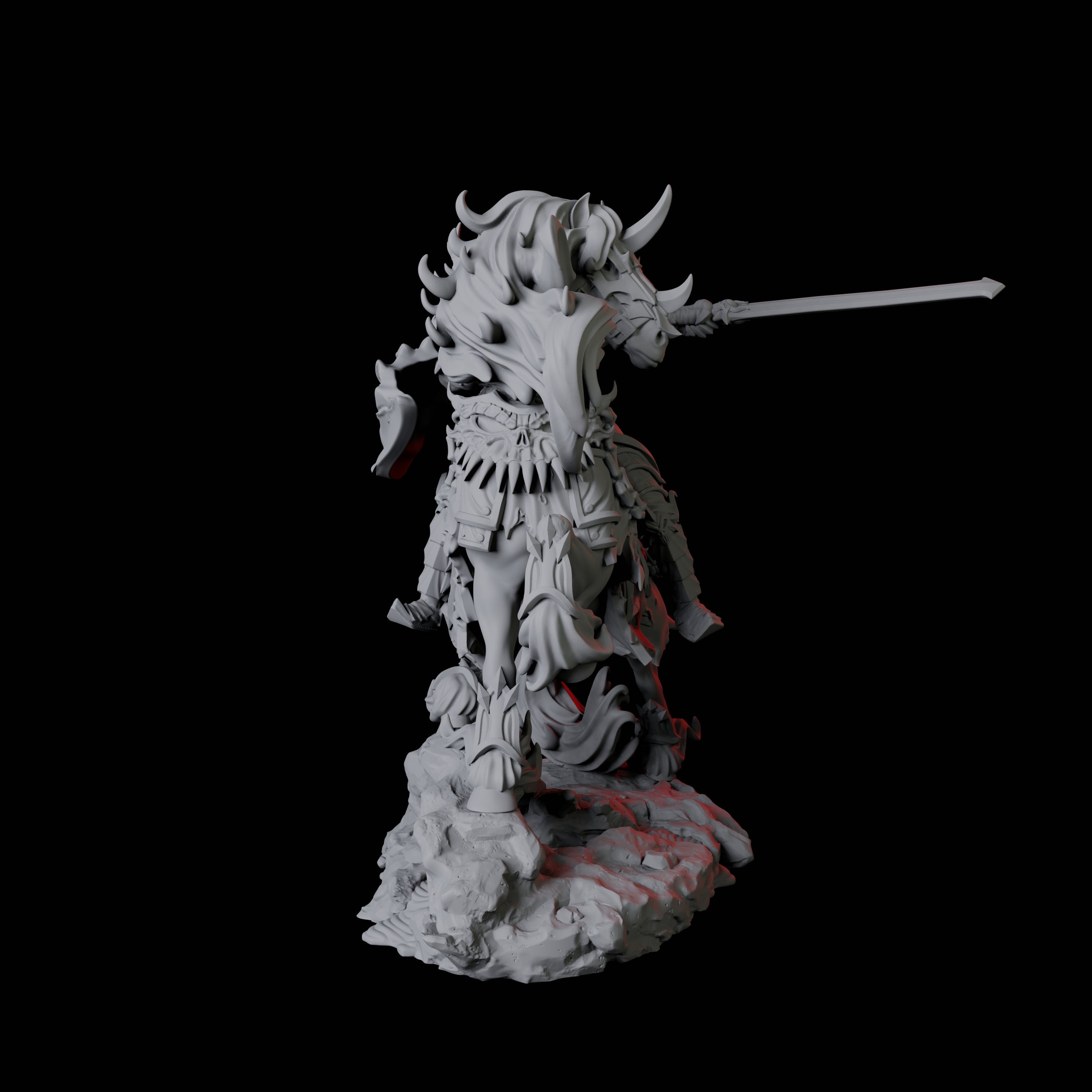 Charging Hellknight A Miniature for Dungeons and Dragons, Pathfinder or other TTRPGs