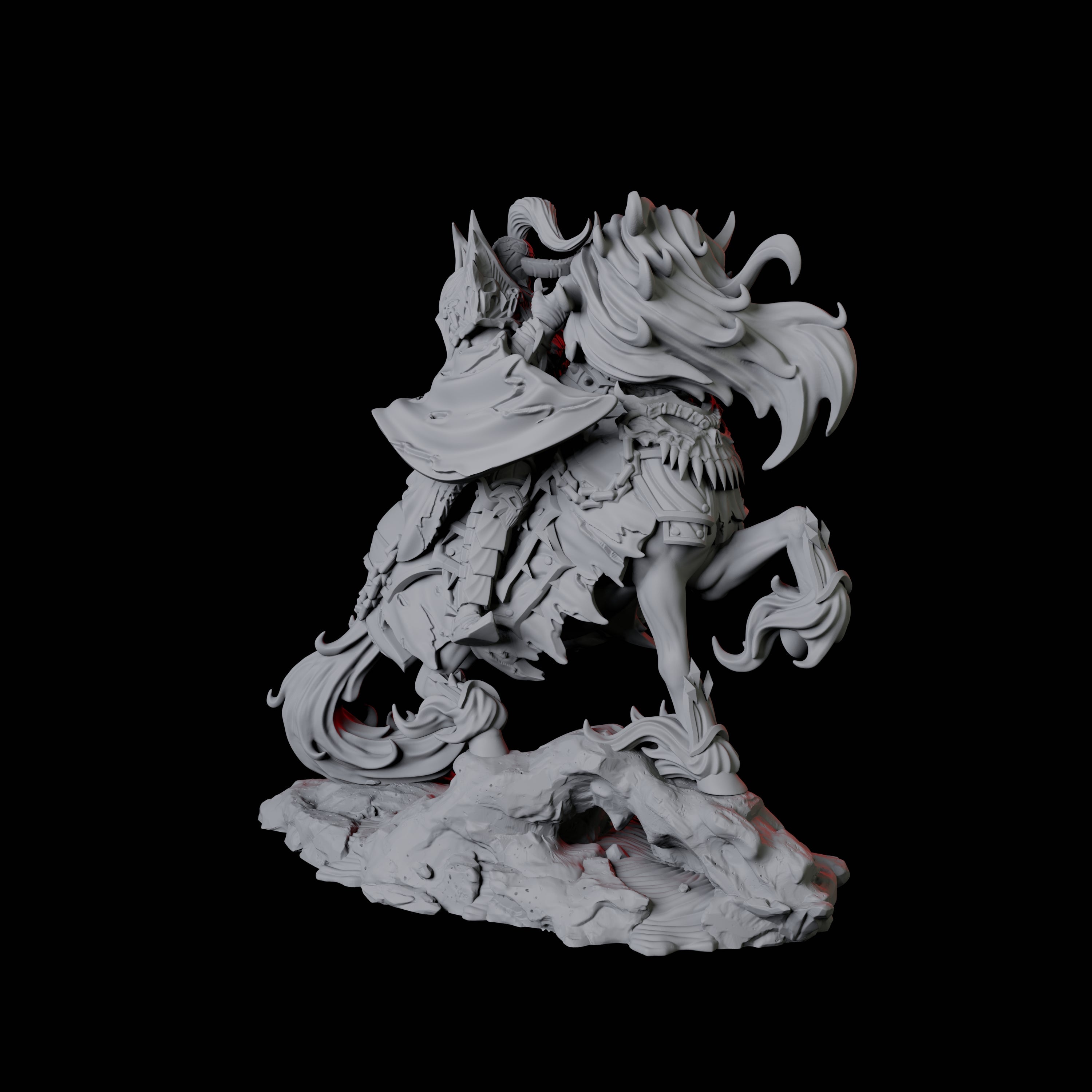 Charging Hellknight A Miniature for Dungeons and Dragons, Pathfinder or other TTRPGs