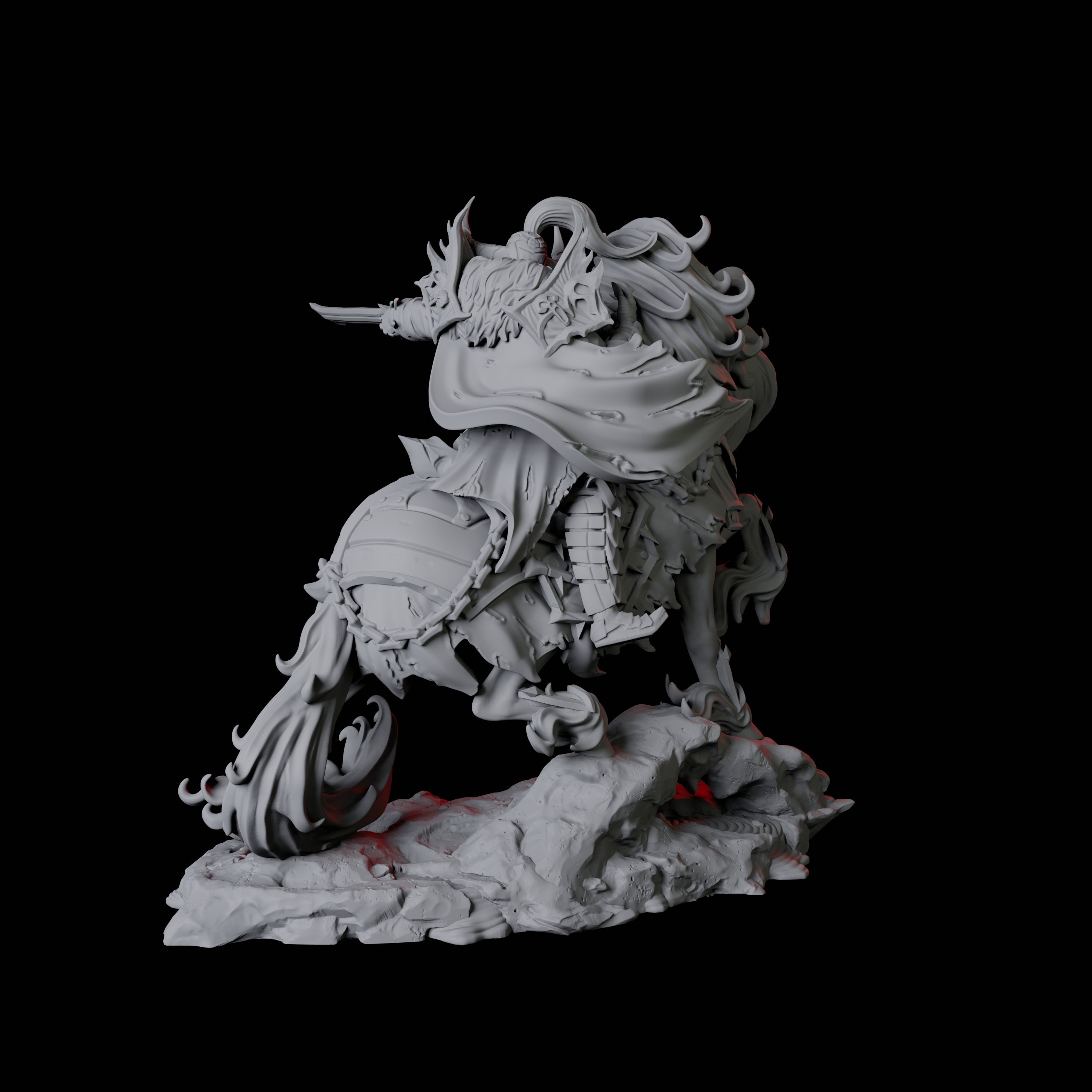Charging Hellknight A Miniature for Dungeons and Dragons, Pathfinder or other TTRPGs