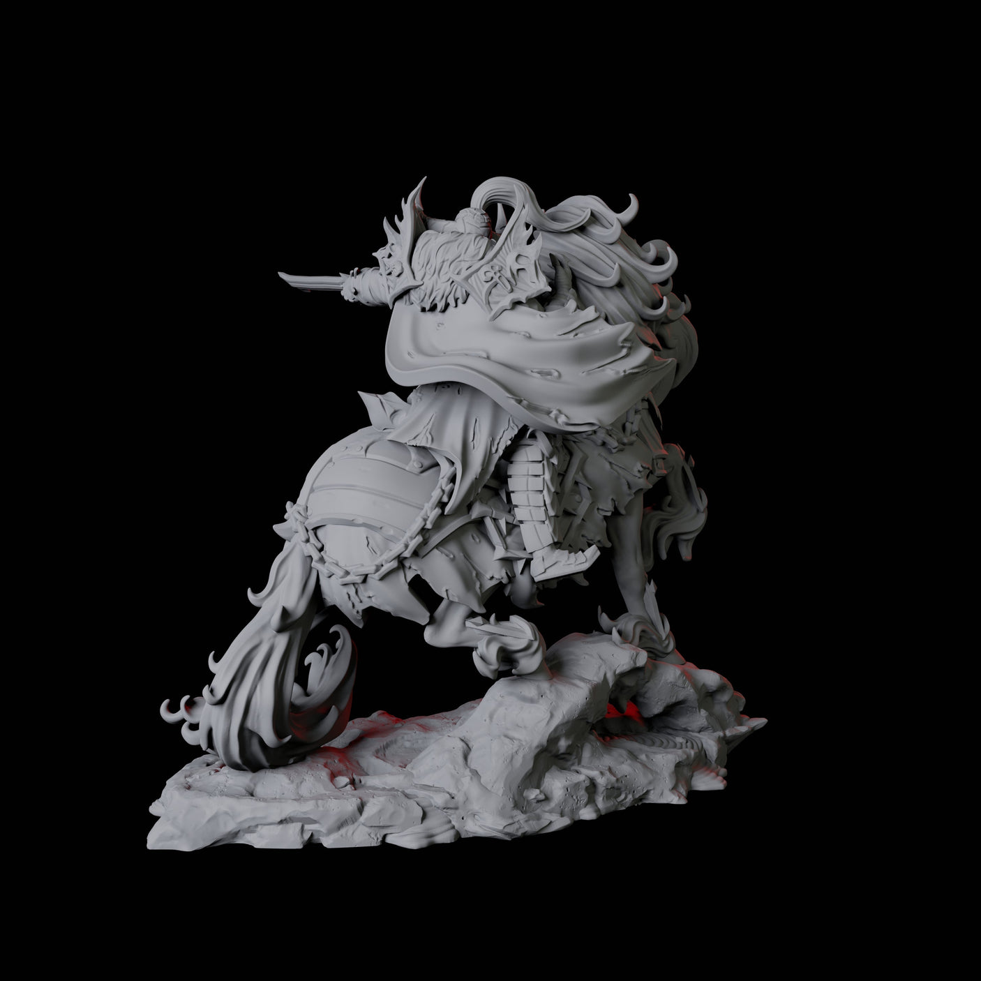 Charging Hellknight A Miniature for Dungeons and Dragons, Pathfinder or other TTRPGs