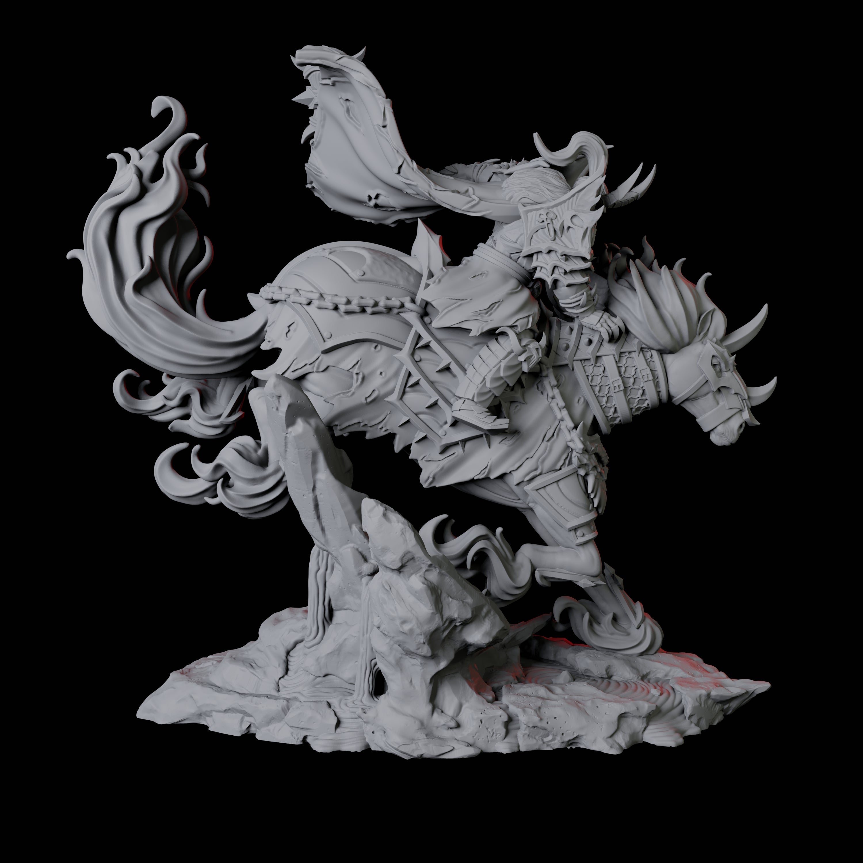 Charging Hellknight C Miniature for Dungeons and Dragons, Pathfinder or other TTRPGs