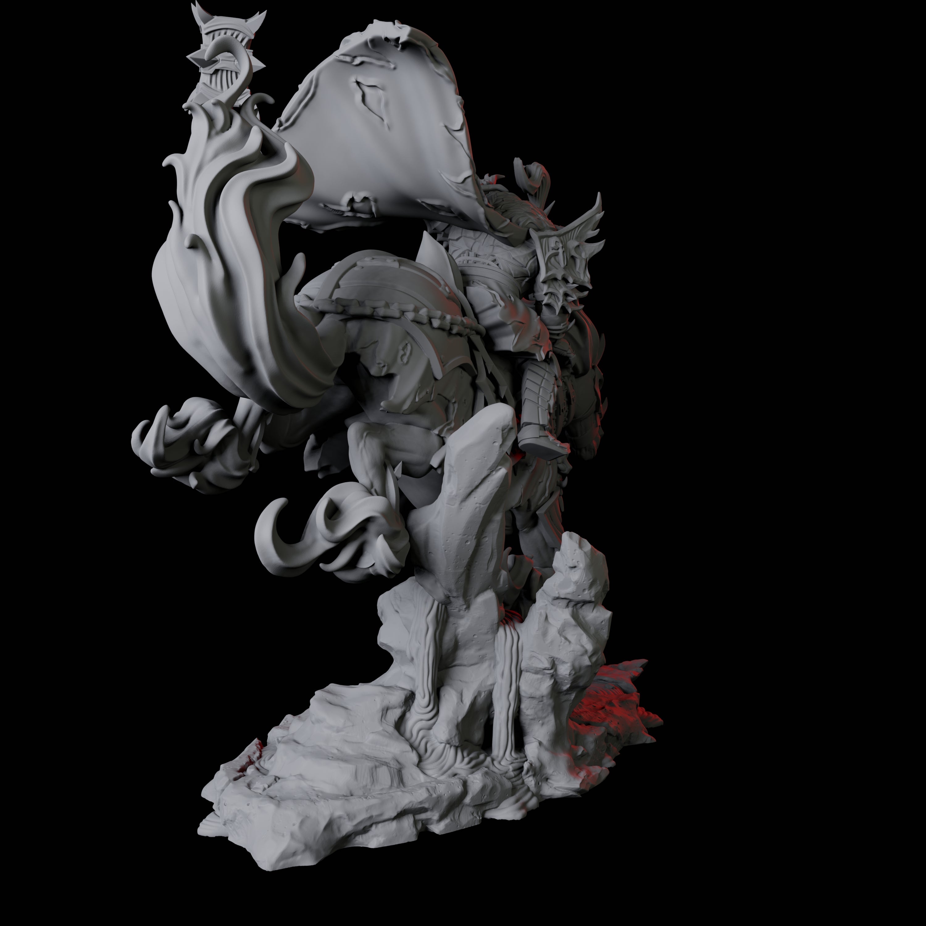 Charging Hellknight C Miniature for Dungeons and Dragons, Pathfinder or other TTRPGs