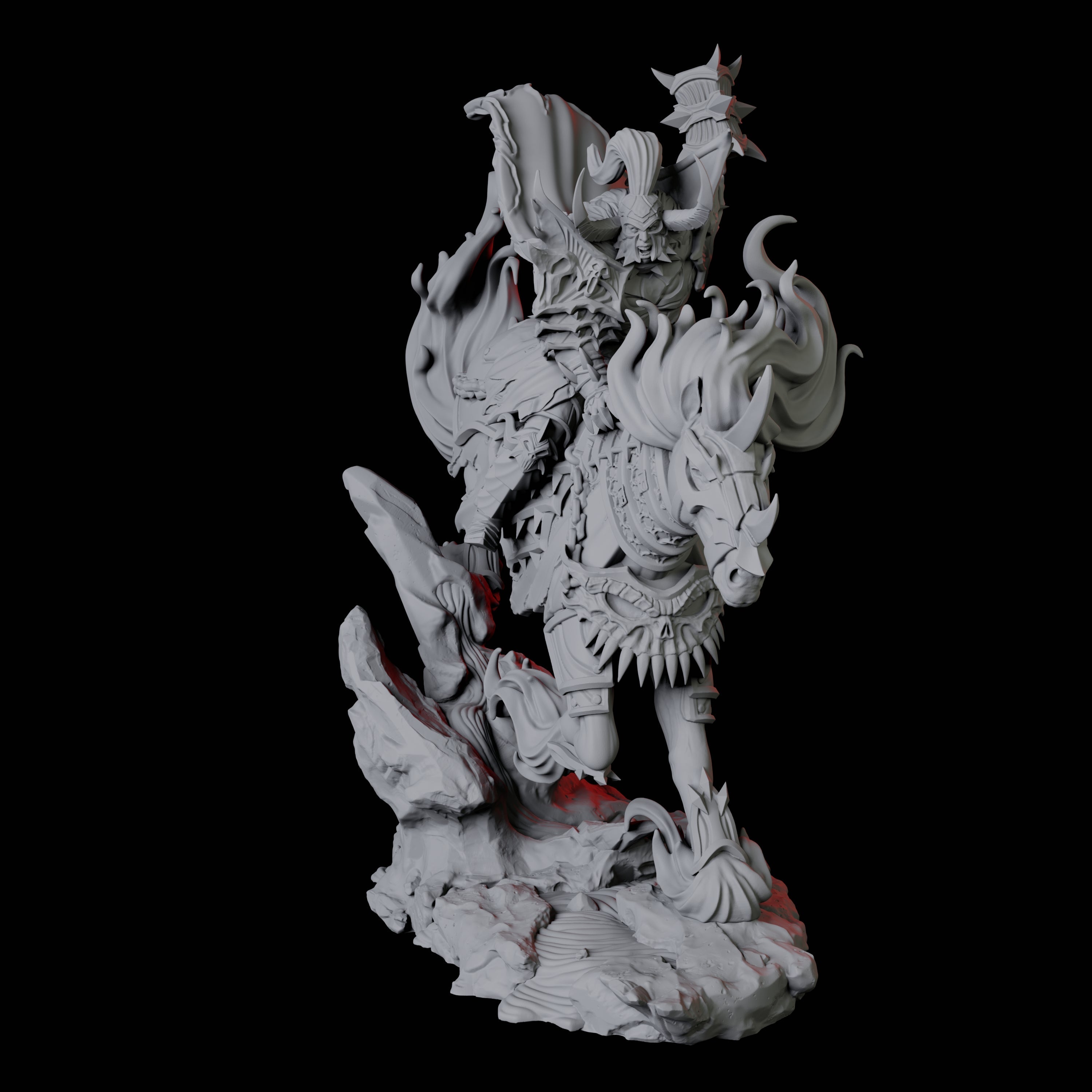 Charging Hellknight C Miniature for Dungeons and Dragons, Pathfinder or other TTRPGs