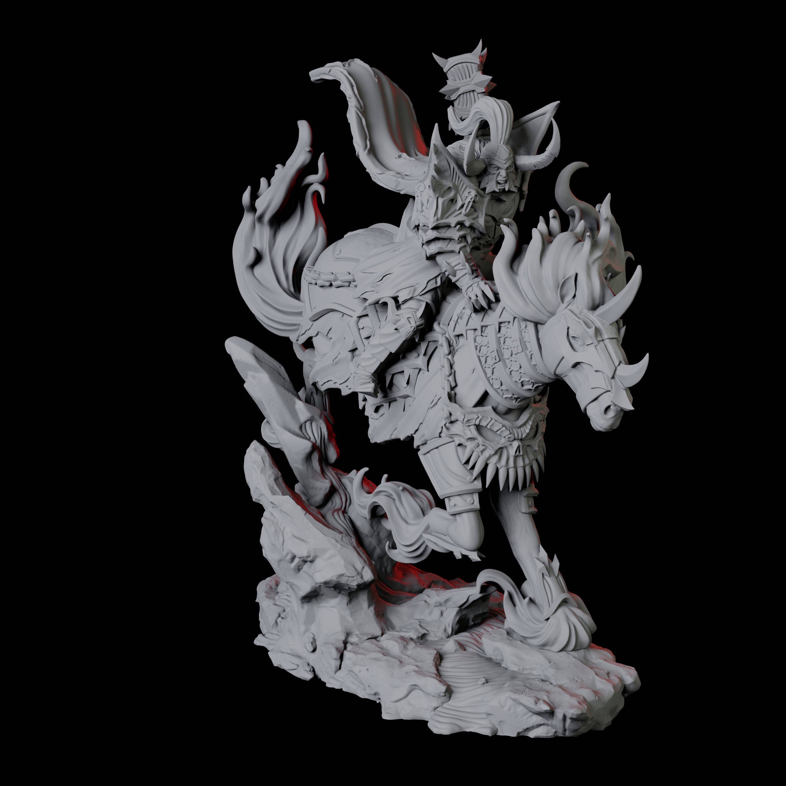 Charging Hellknight C Miniature for Dungeons and Dragons, Pathfinder or other TTRPGs