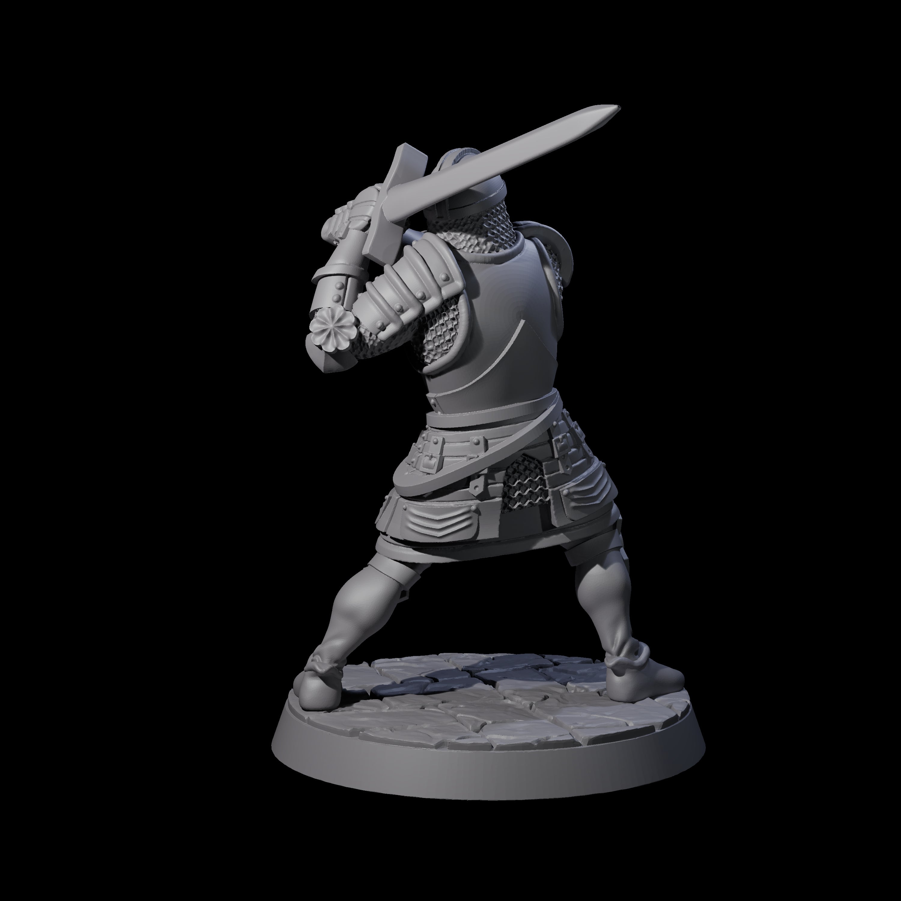 Charging King's Guard Miniature for Dungeons and Dragons, Pathfinder or other TTRPGs