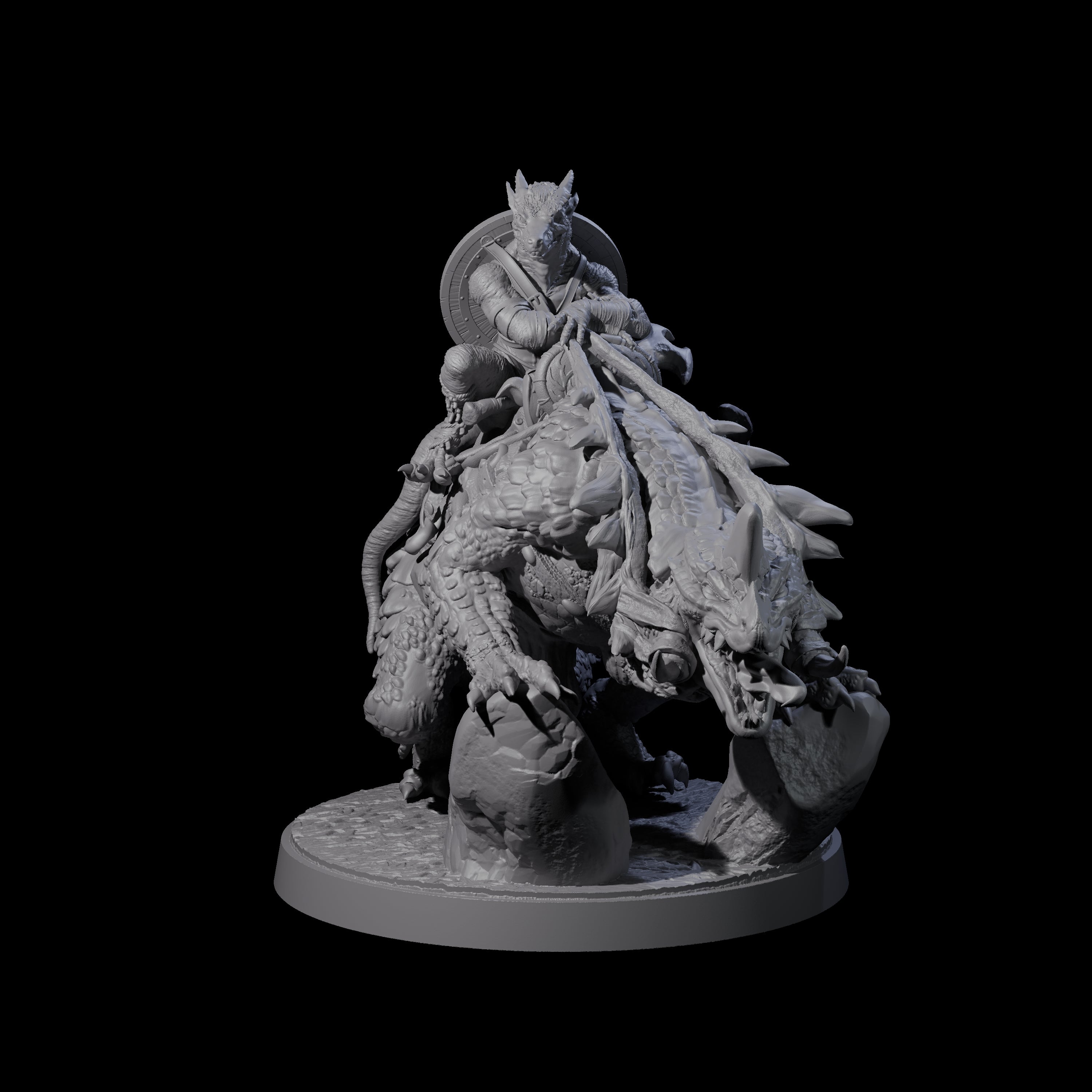 Charging Kobold on Drake B Miniature for Dungeons and Dragons, Pathfinder or other TTRPGs