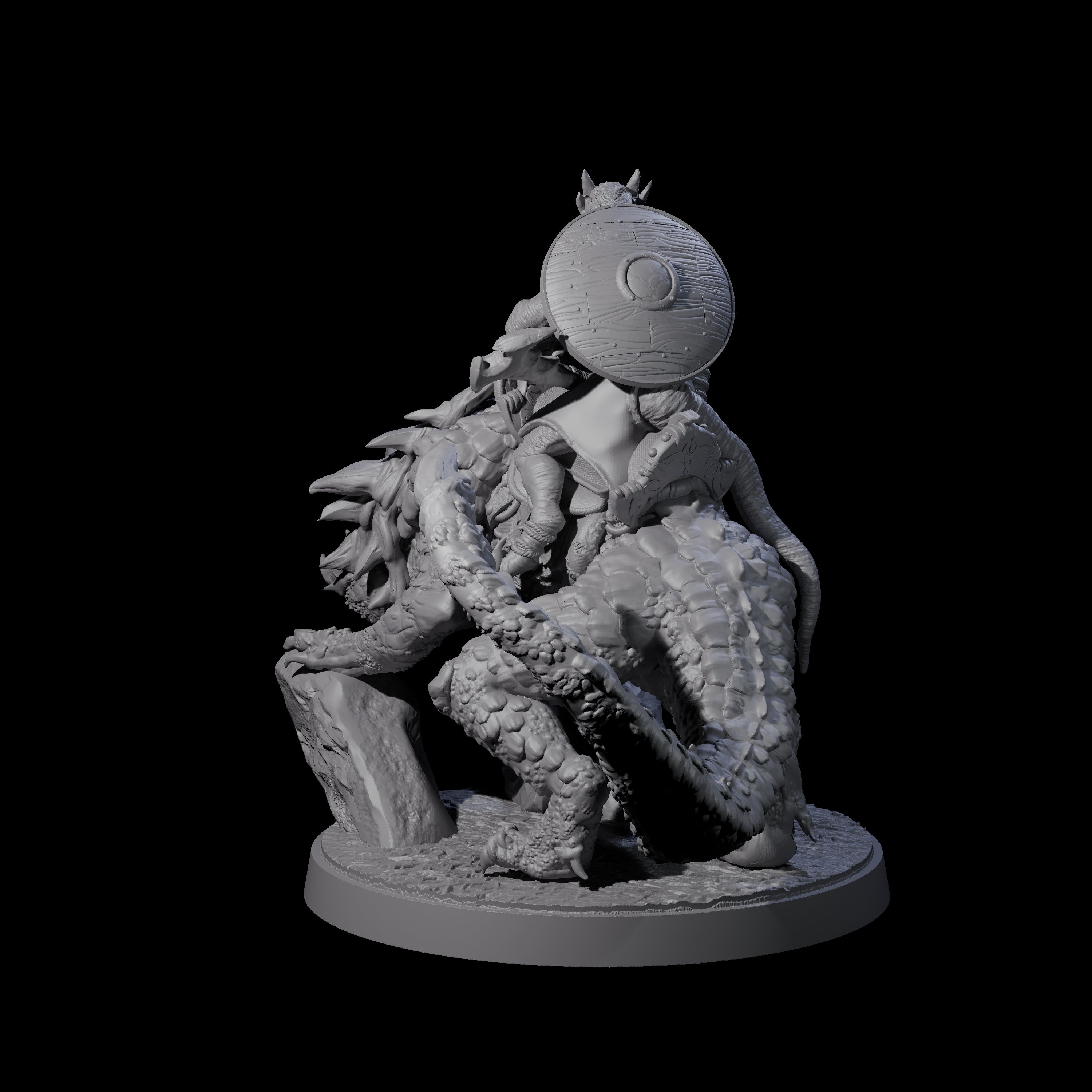 Charging Kobold on Drake B Miniature for Dungeons and Dragons, Pathfinder or other TTRPGs