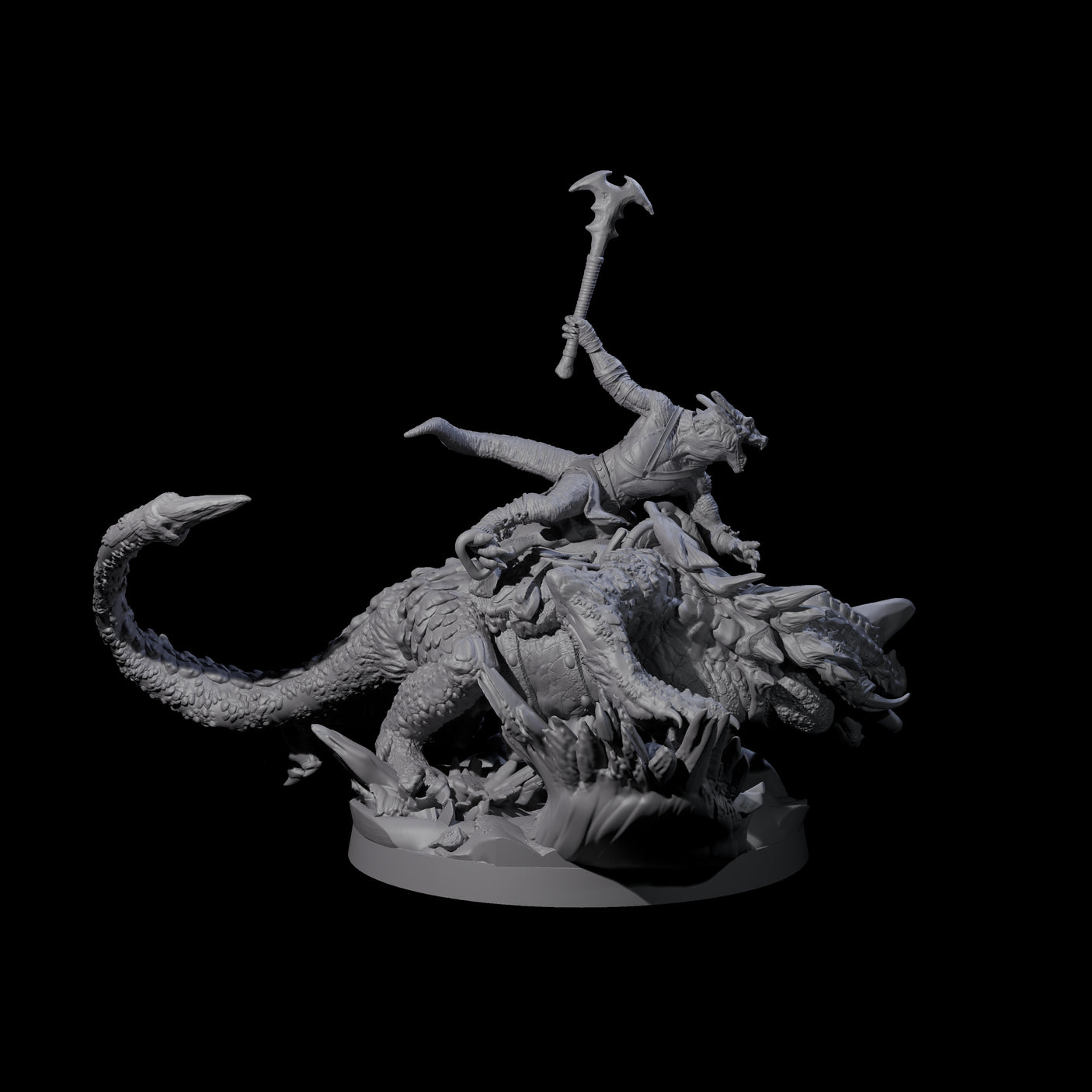 Charging Kobold on Drake C Miniature for Dungeons and Dragons, Pathfinder or other TTRPGs