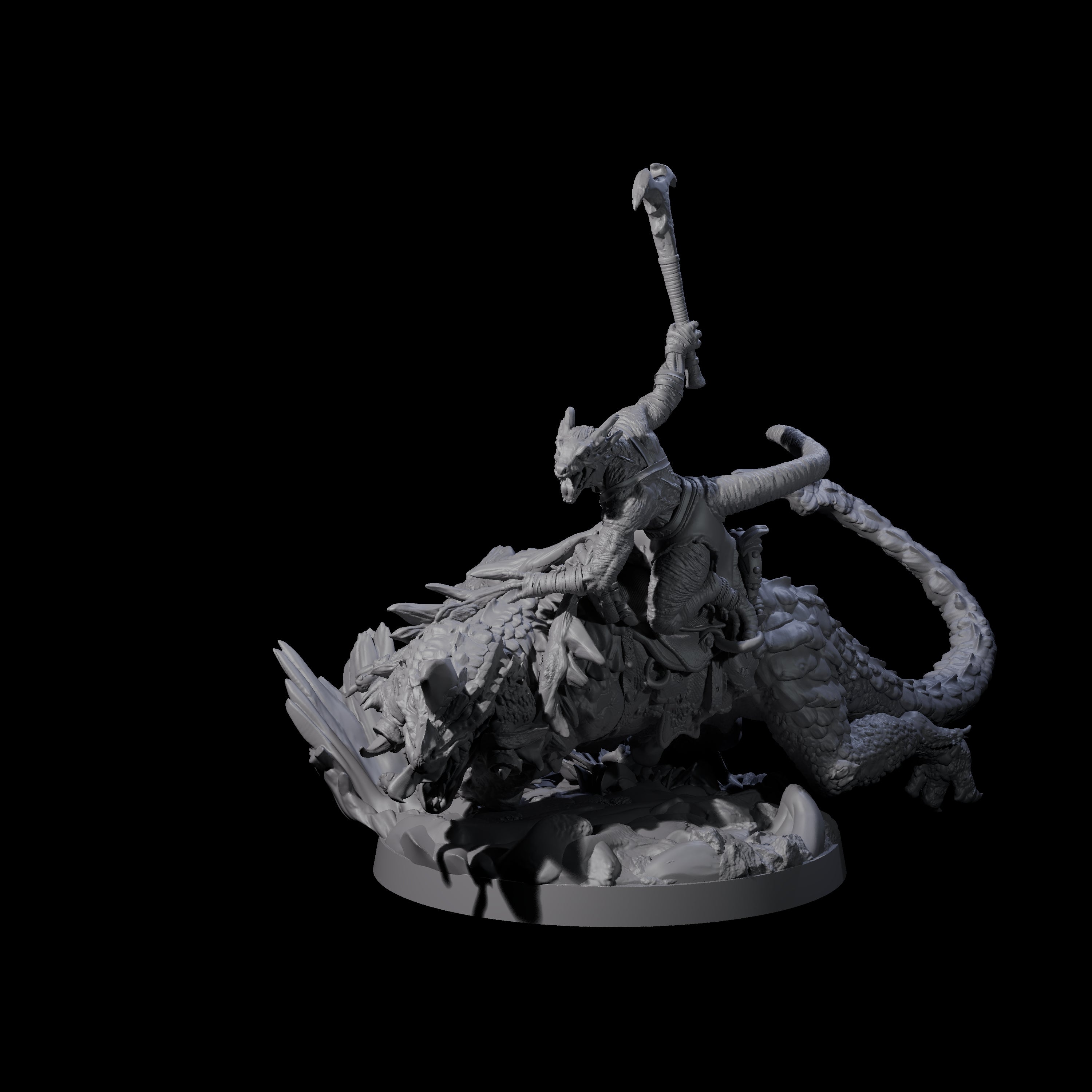 Charging Kobold on Drake C Miniature for Dungeons and Dragons, Pathfinder or other TTRPGs