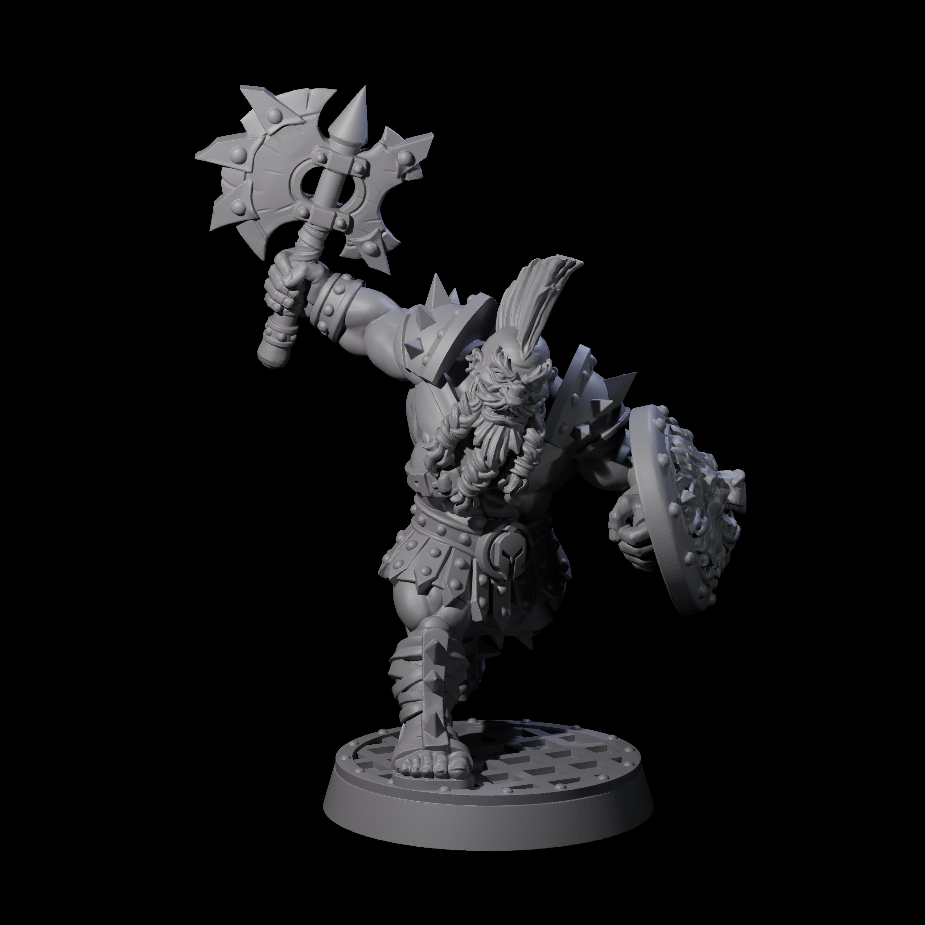 Charging Orc Gladiator Miniature for Dungeons and Dragons, Pathfinder or other TTRPGs
