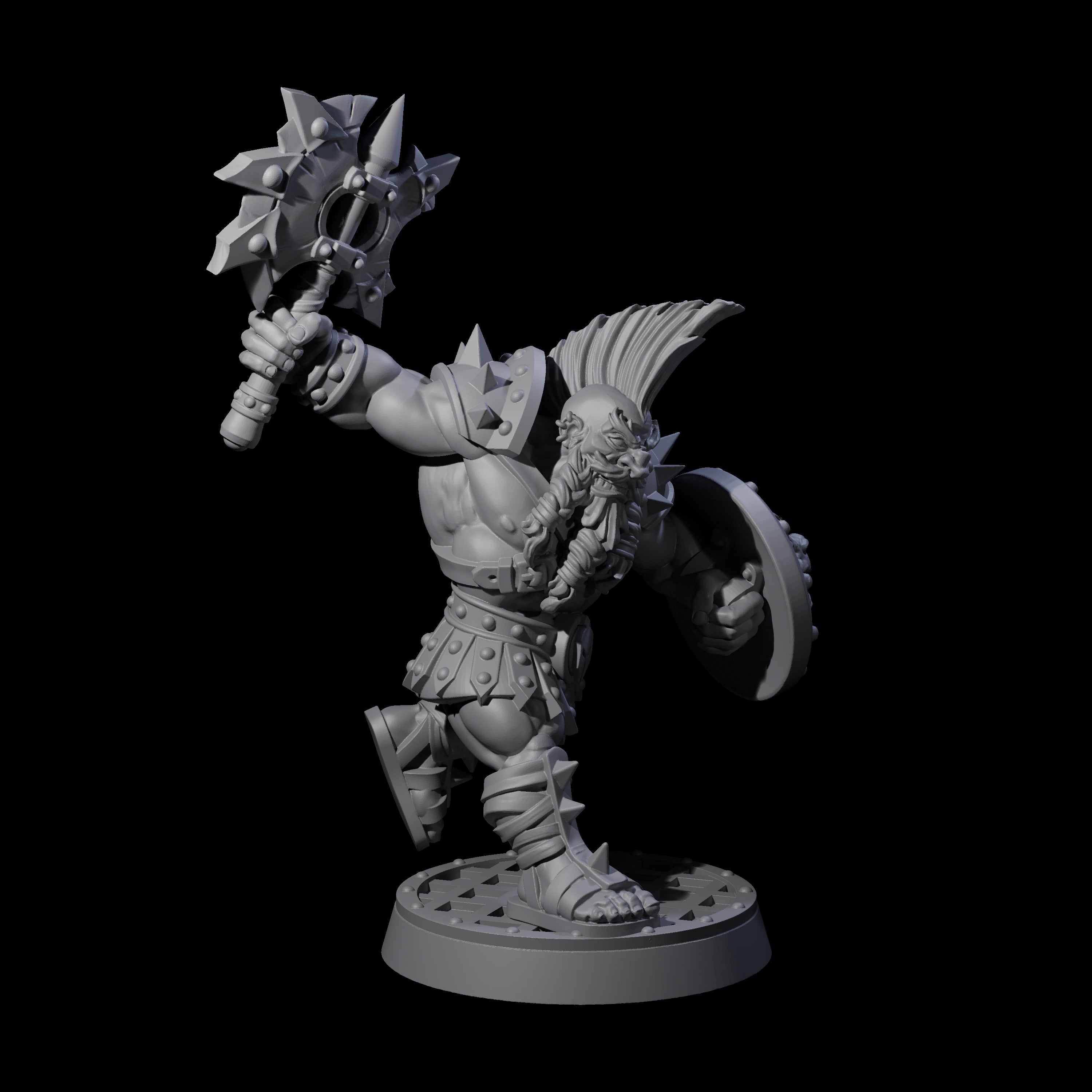 Charging Orc Gladiator Miniature for Dungeons and Dragons, Pathfinder or other TTRPGs