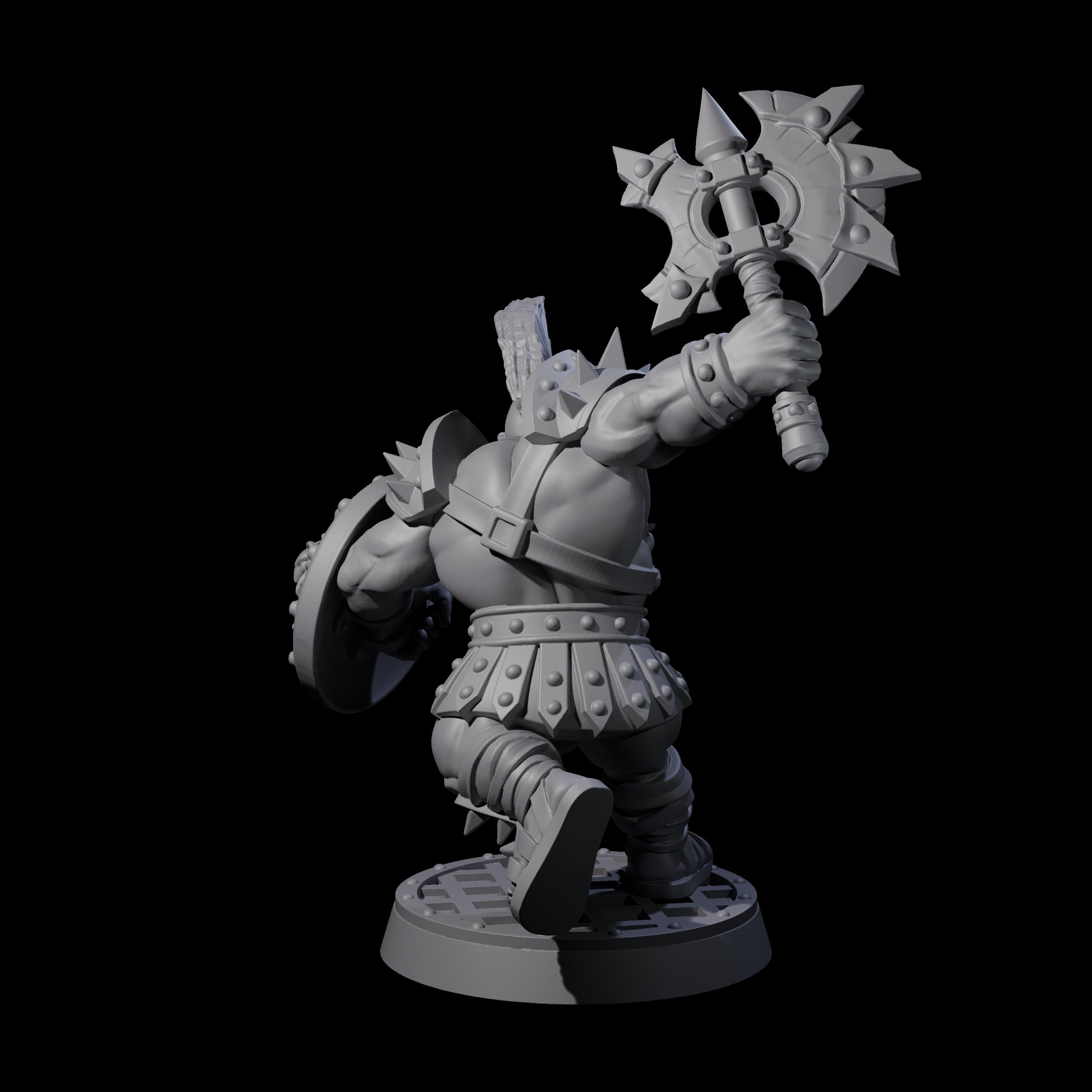 Charging Orc Gladiator Miniature for Dungeons and Dragons, Pathfinder or other TTRPGs