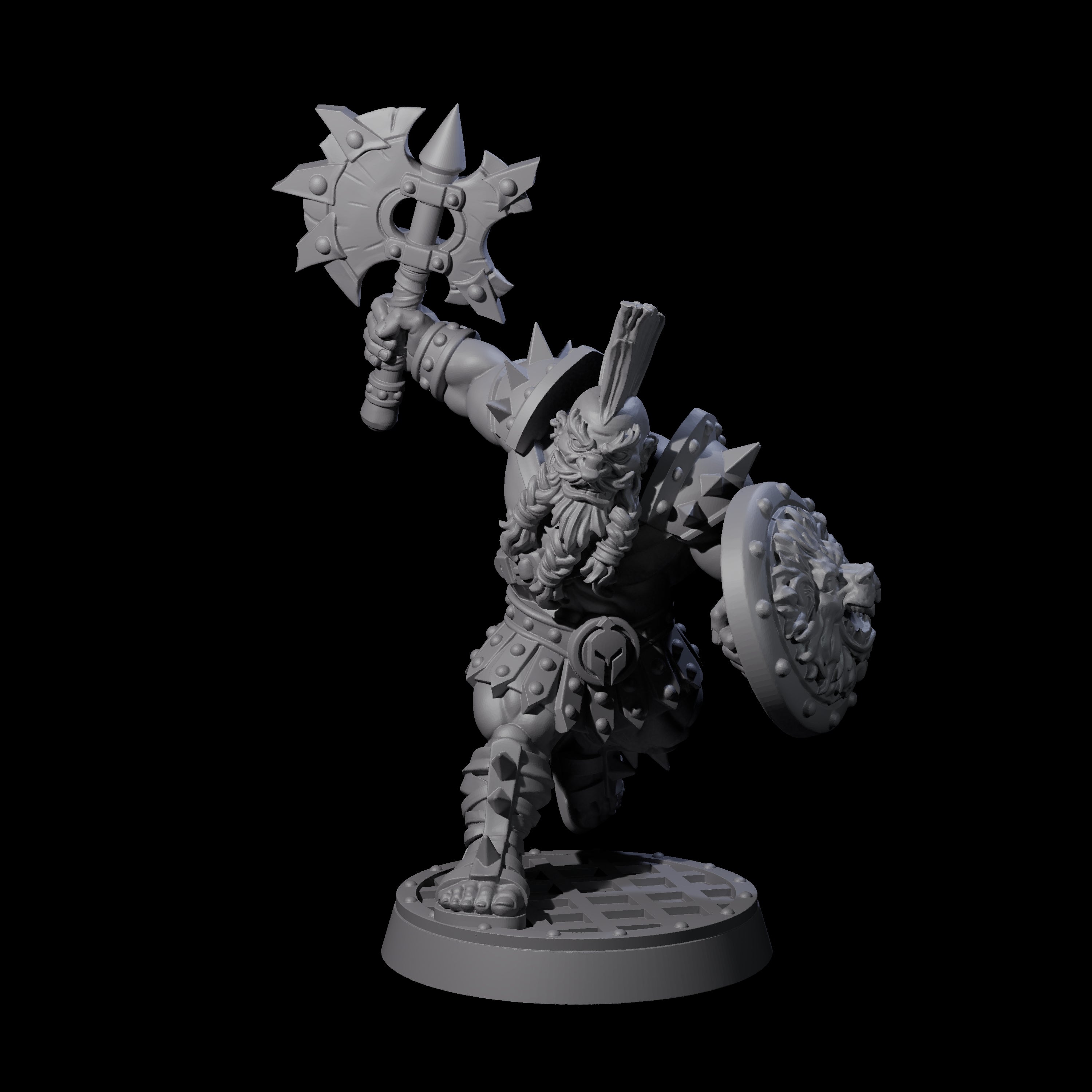 Charging Orc Gladiator Miniature for Dungeons and Dragons, Pathfinder or other TTRPGs