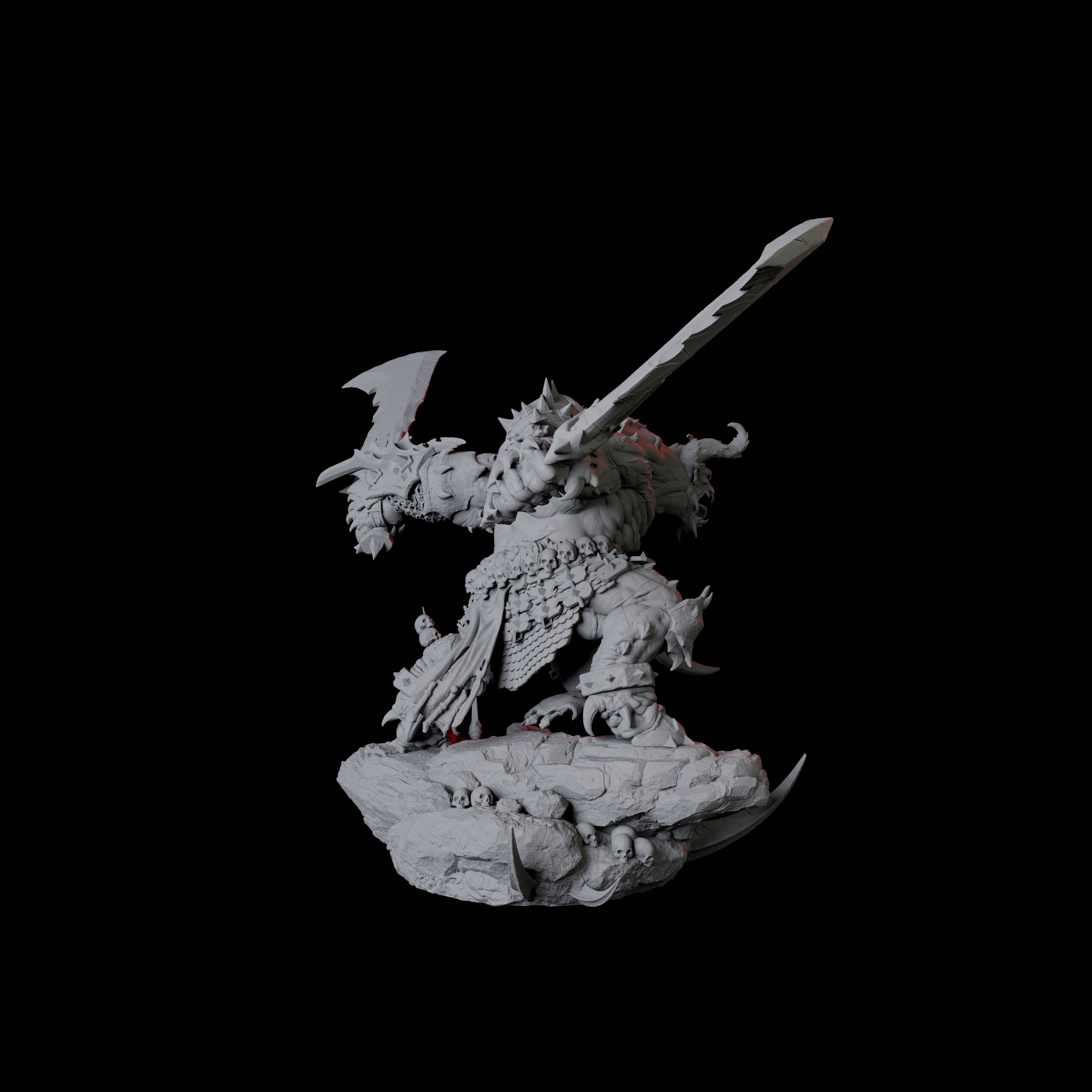 Charging Slaver Demon A Miniature for Dungeons and Dragons, Pathfinder or other TTRPGs