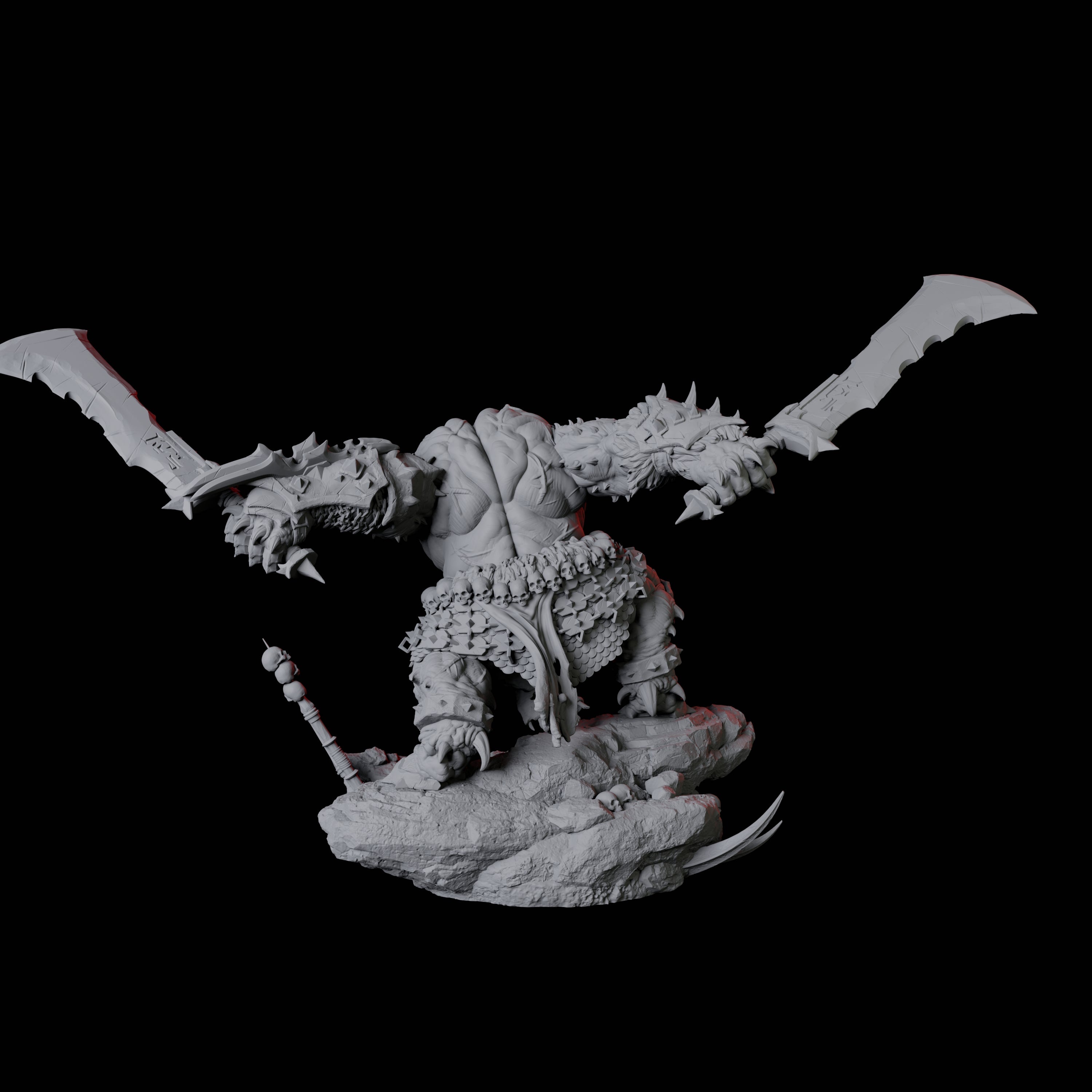 Charging Slaver Demon A Miniature for Dungeons and Dragons, Pathfinder or other TTRPGs
