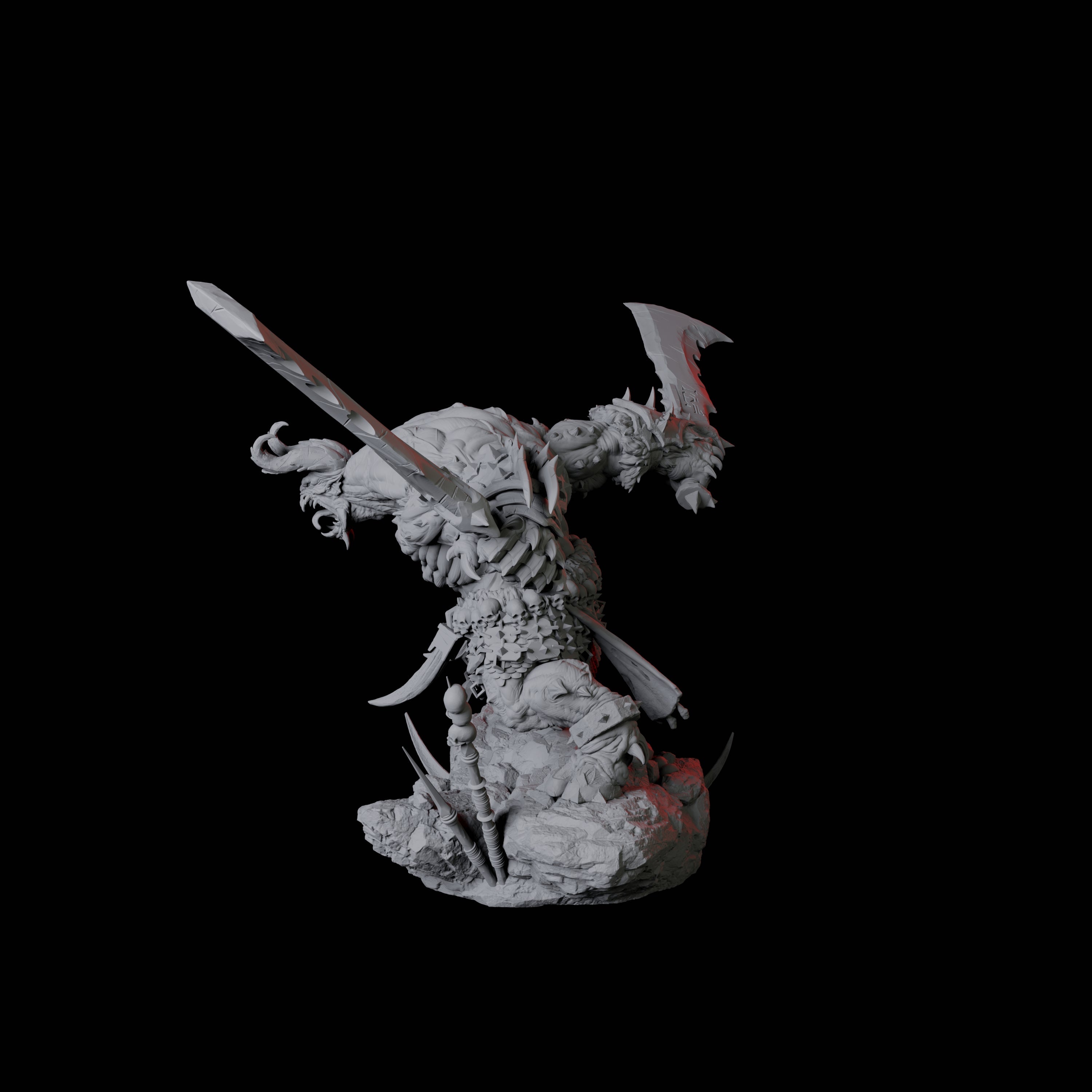 Charging Slaver Demon A Miniature for Dungeons and Dragons, Pathfinder or other TTRPGs