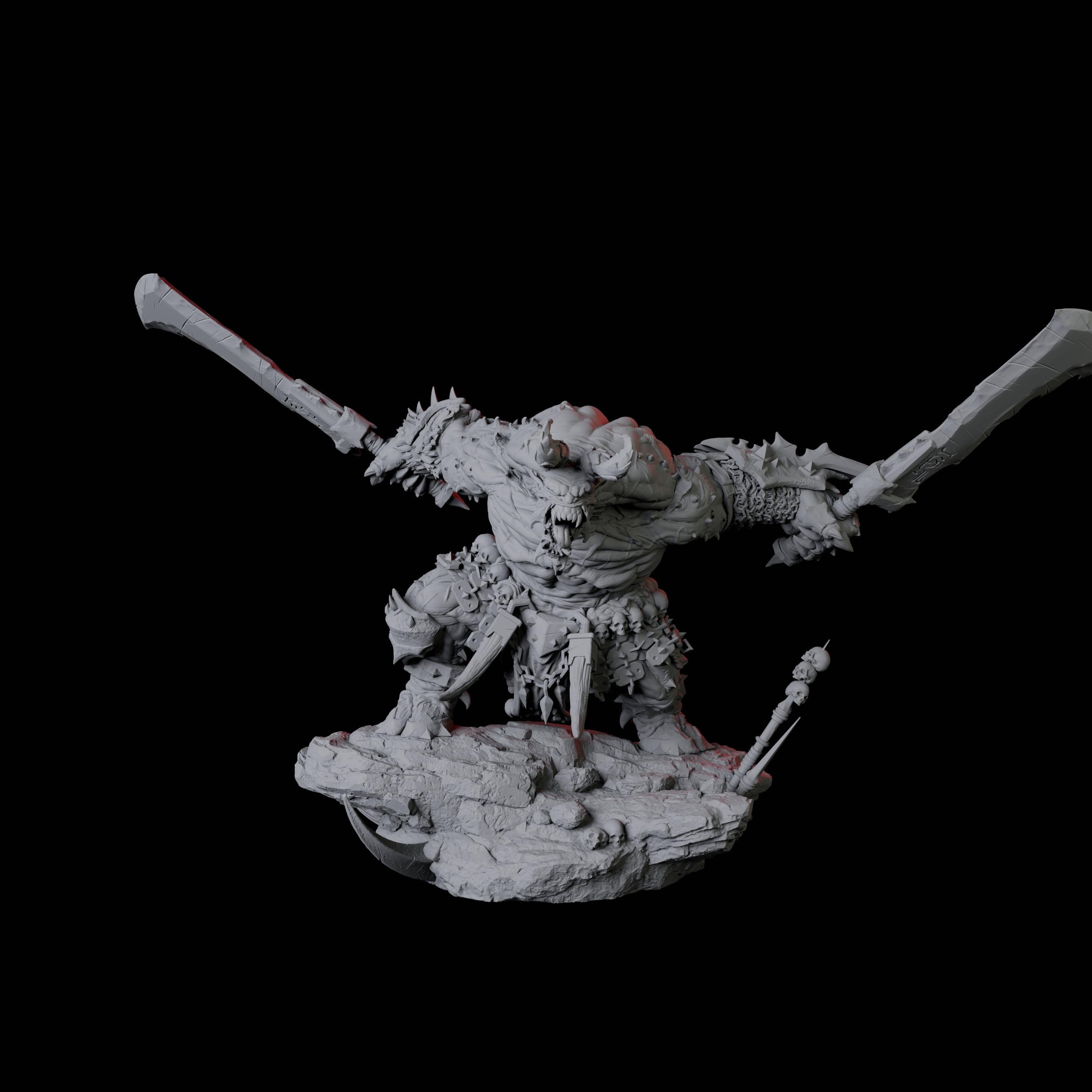 Charging Slaver Demon A Miniature for Dungeons and Dragons, Pathfinder or other TTRPGs